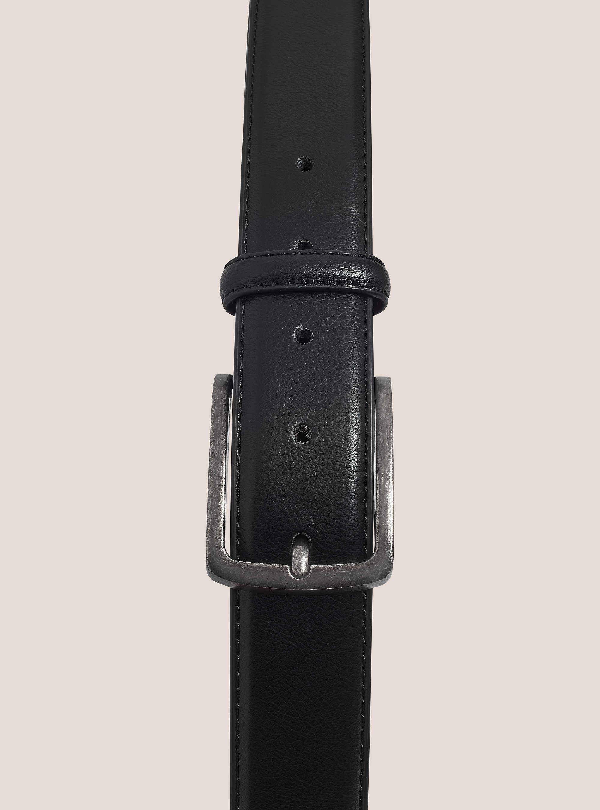 Leather effect belt, BLACK