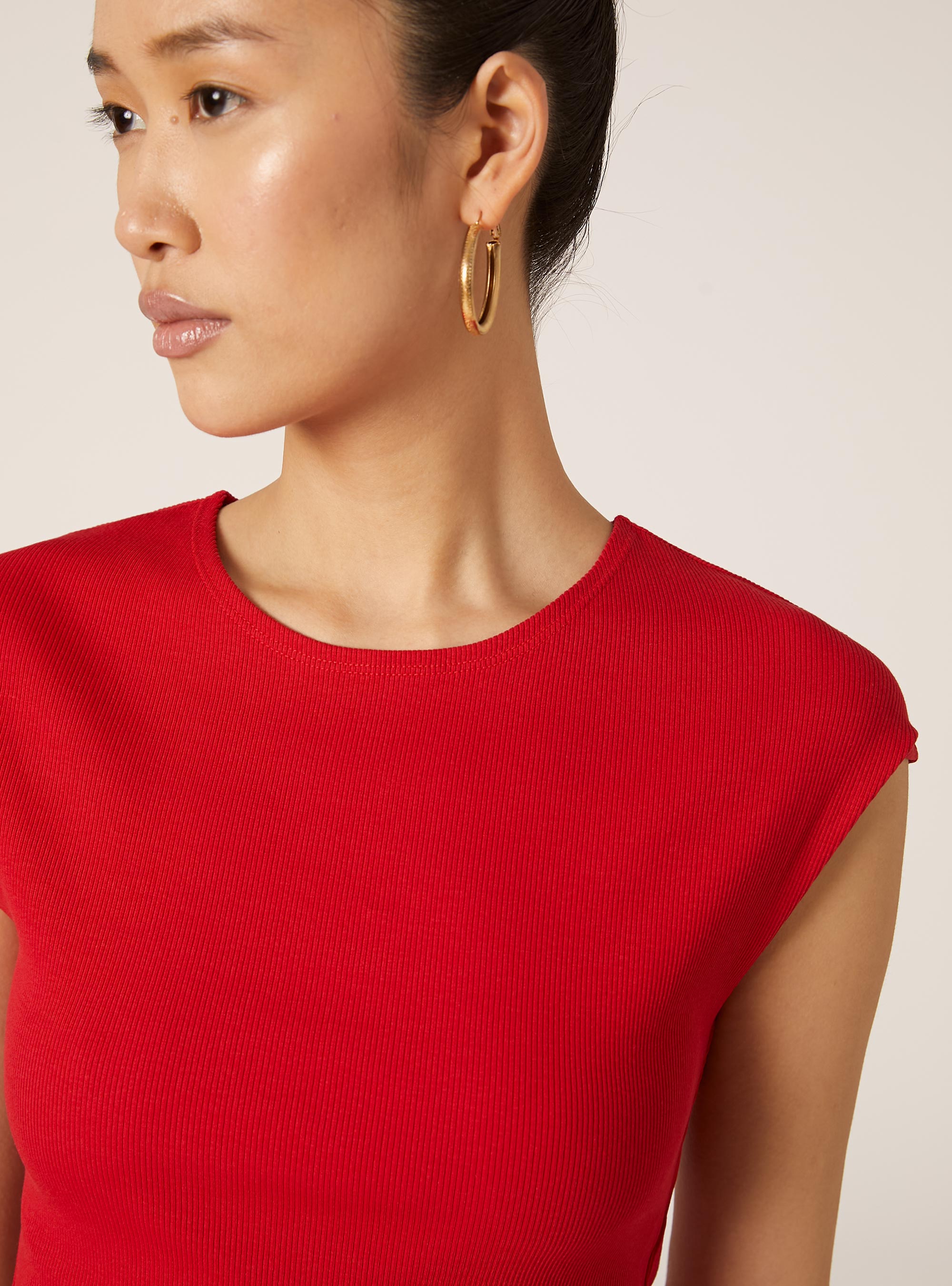 Fitted ribbed dress, RD2 RED MEDIUM