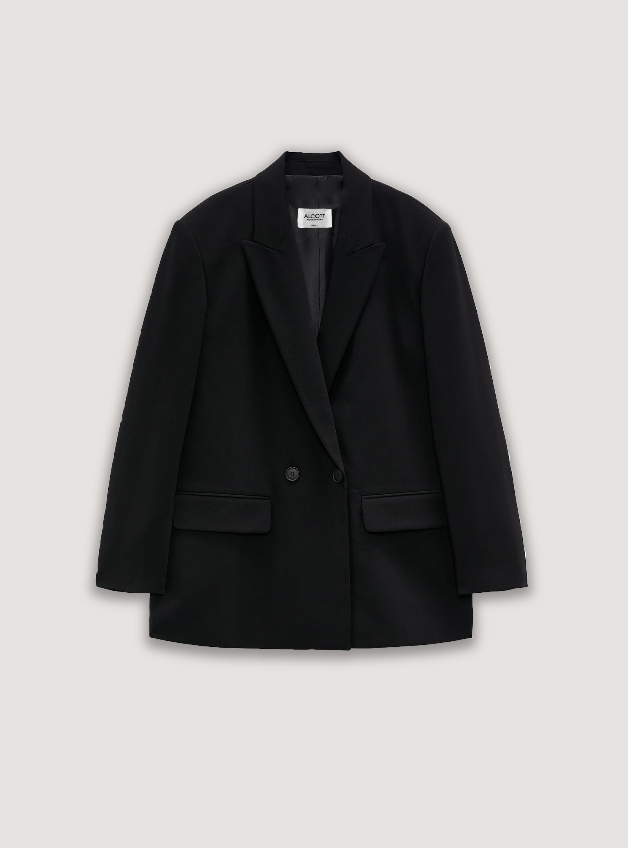 Oversized single breasted blazer, C101 BLACK