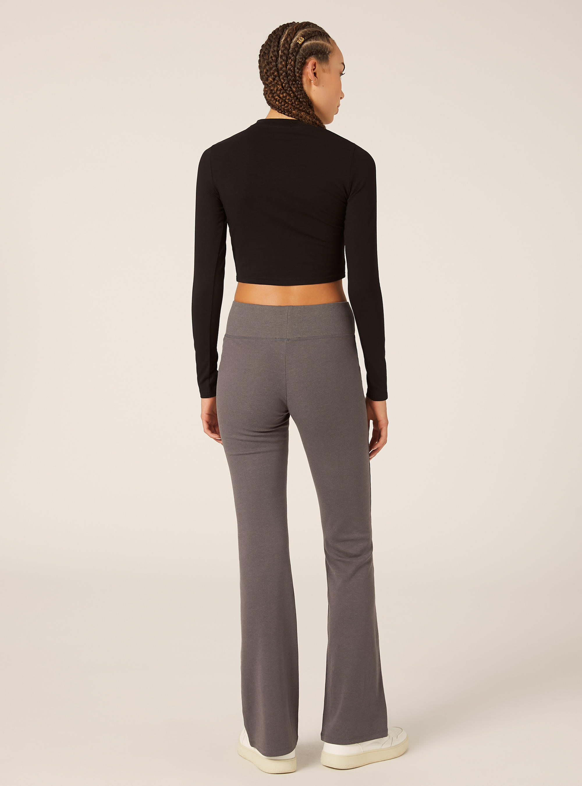 Flared leggings, MGY1 GREY MEL DARK