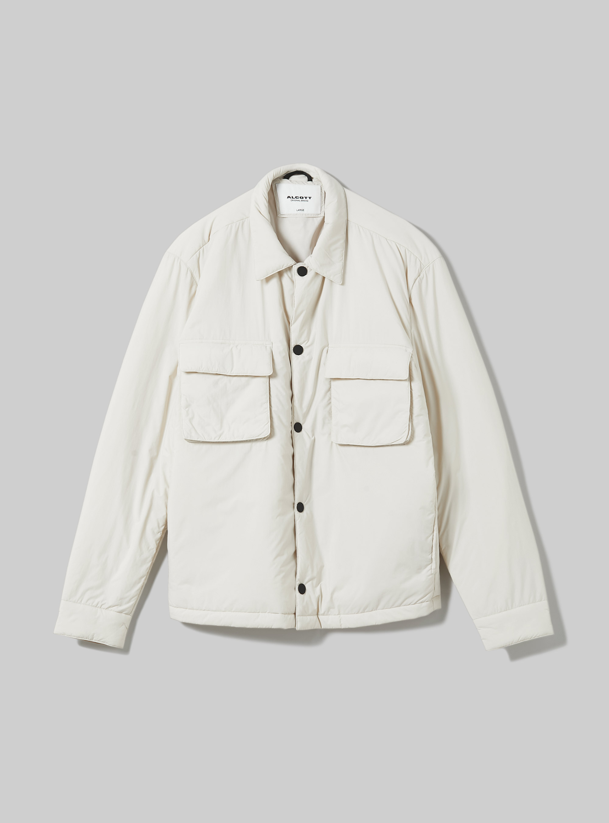 Jacket with collar and recycled padding, WH2 WHITE