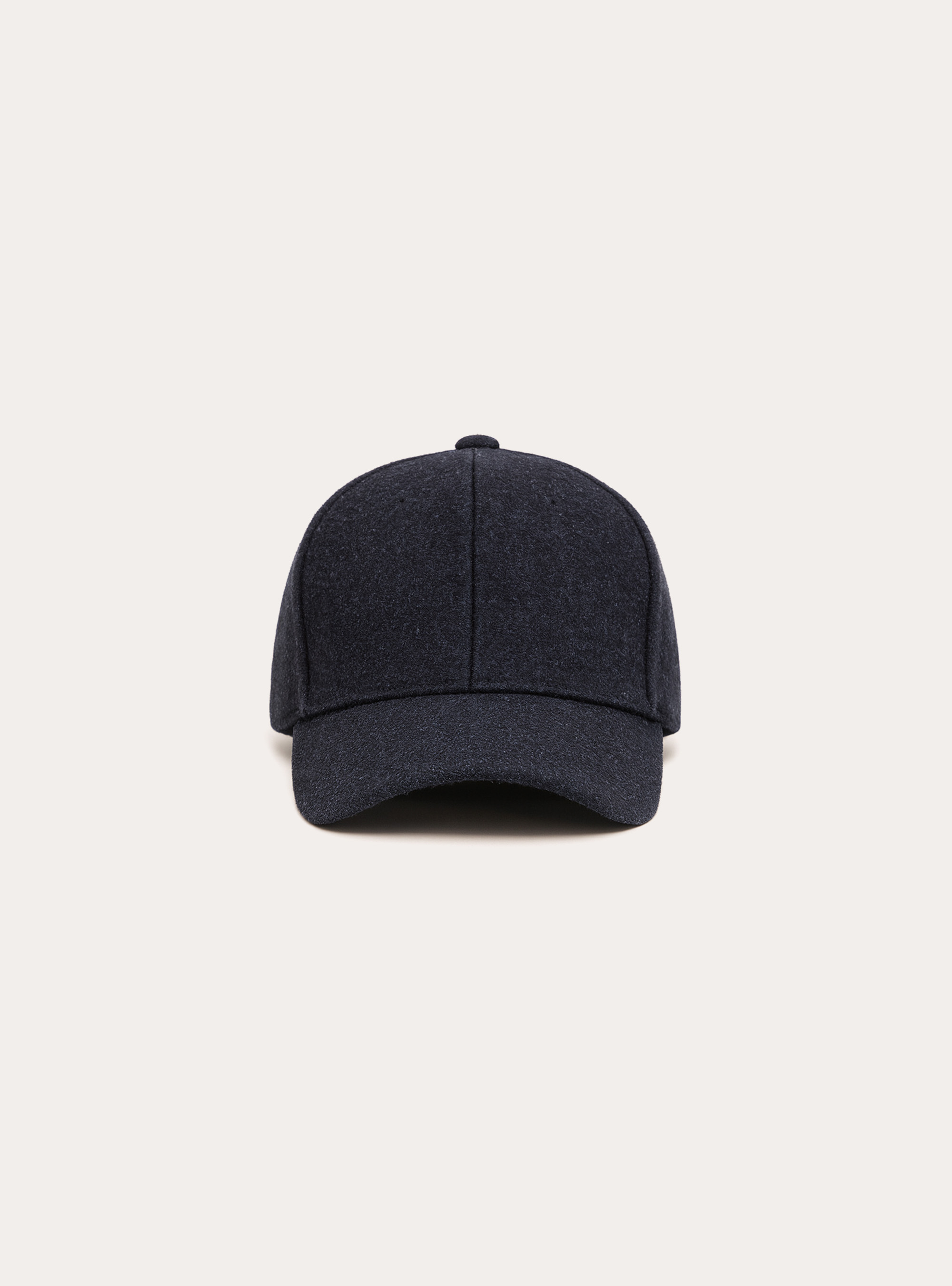 Cappello con visiera in misto lana, NA1 NAVY DARK
