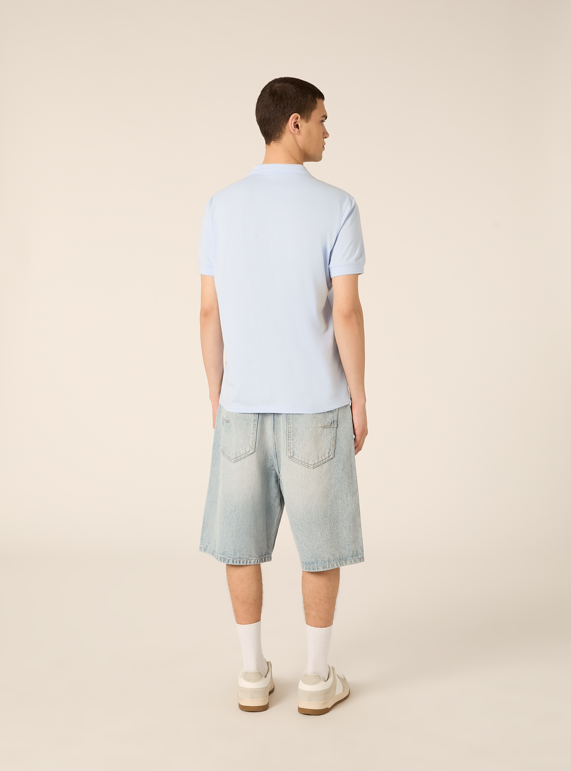 AIRES stretch piqu&eacute; polo shirt, AZ3 AZURE LIGHT