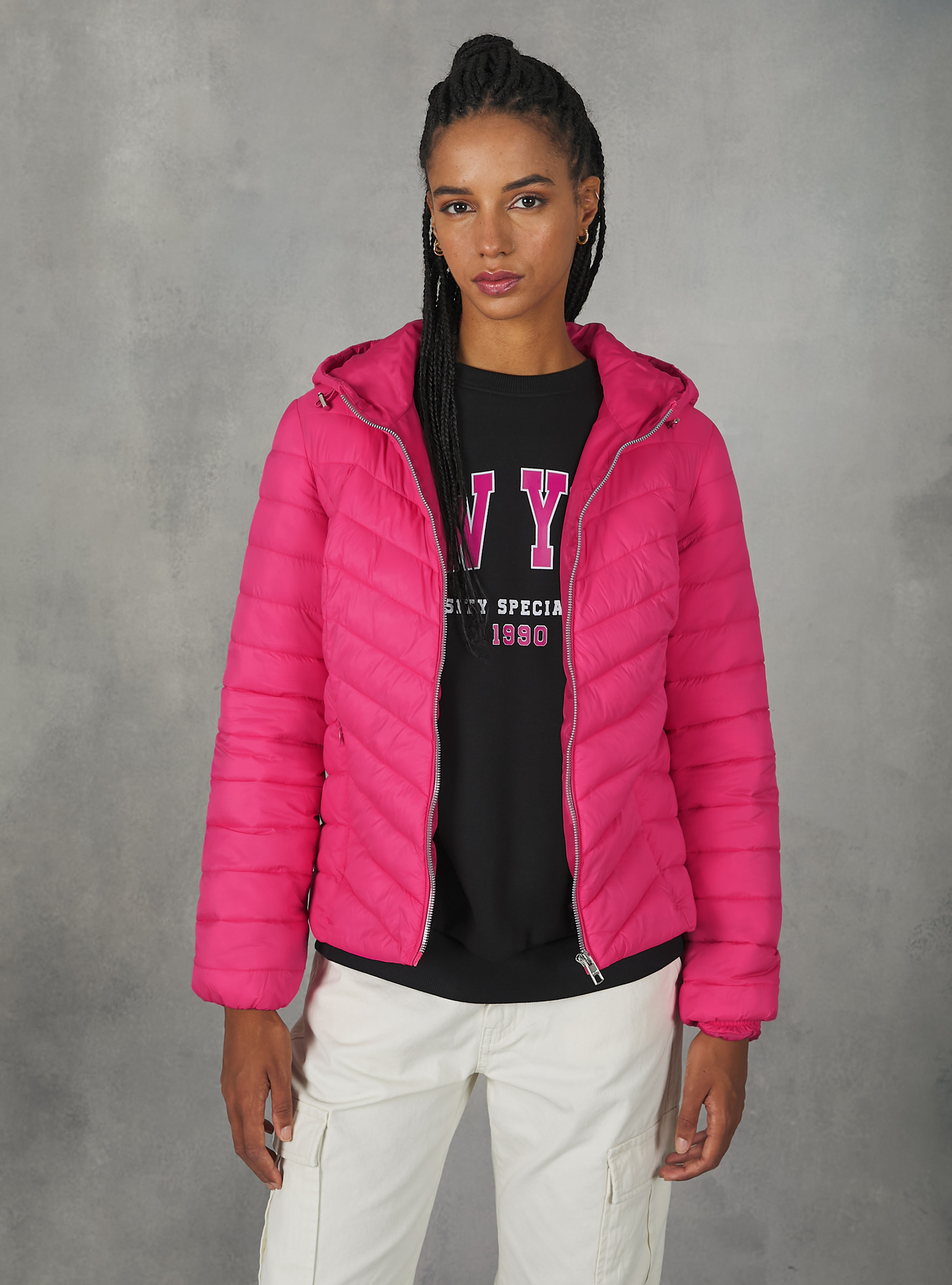 Jacket with recycled padding, FX3 FUXIA LIGHT