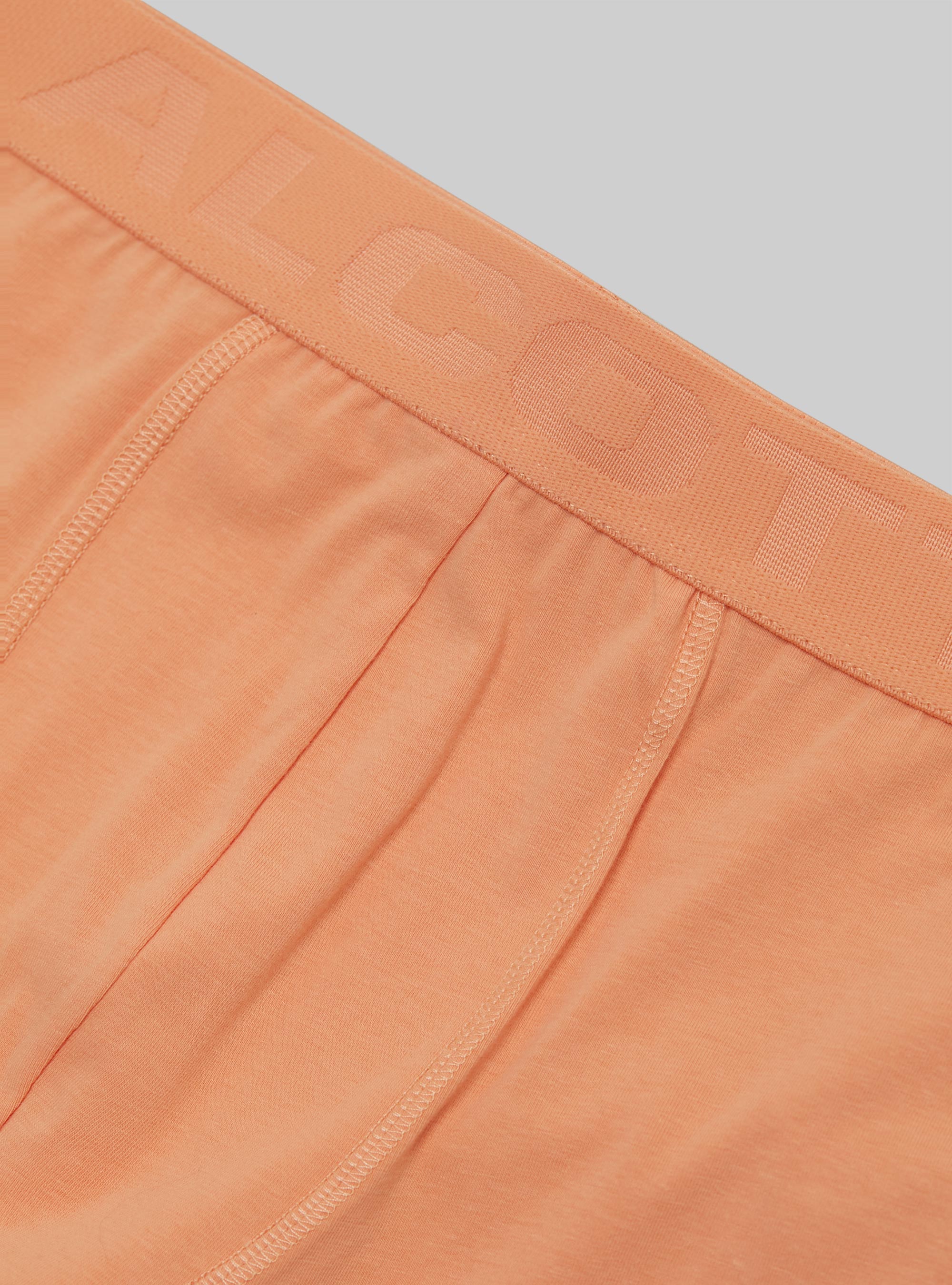 Stretch cotton boxer shorts with logo, OR3 ORANGE LIGHT