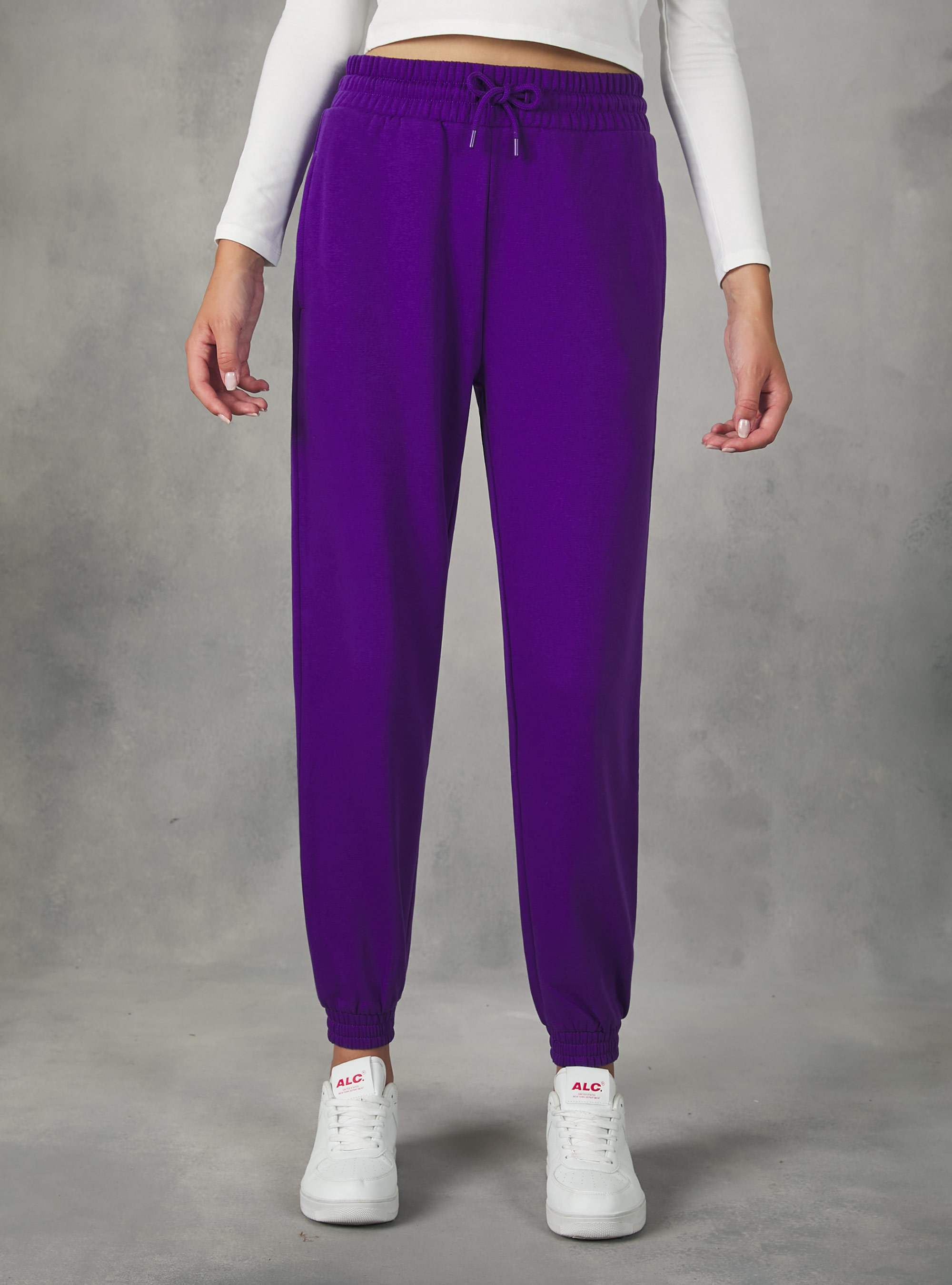 Plush jogger trousers, VI1 VIOLET DARK