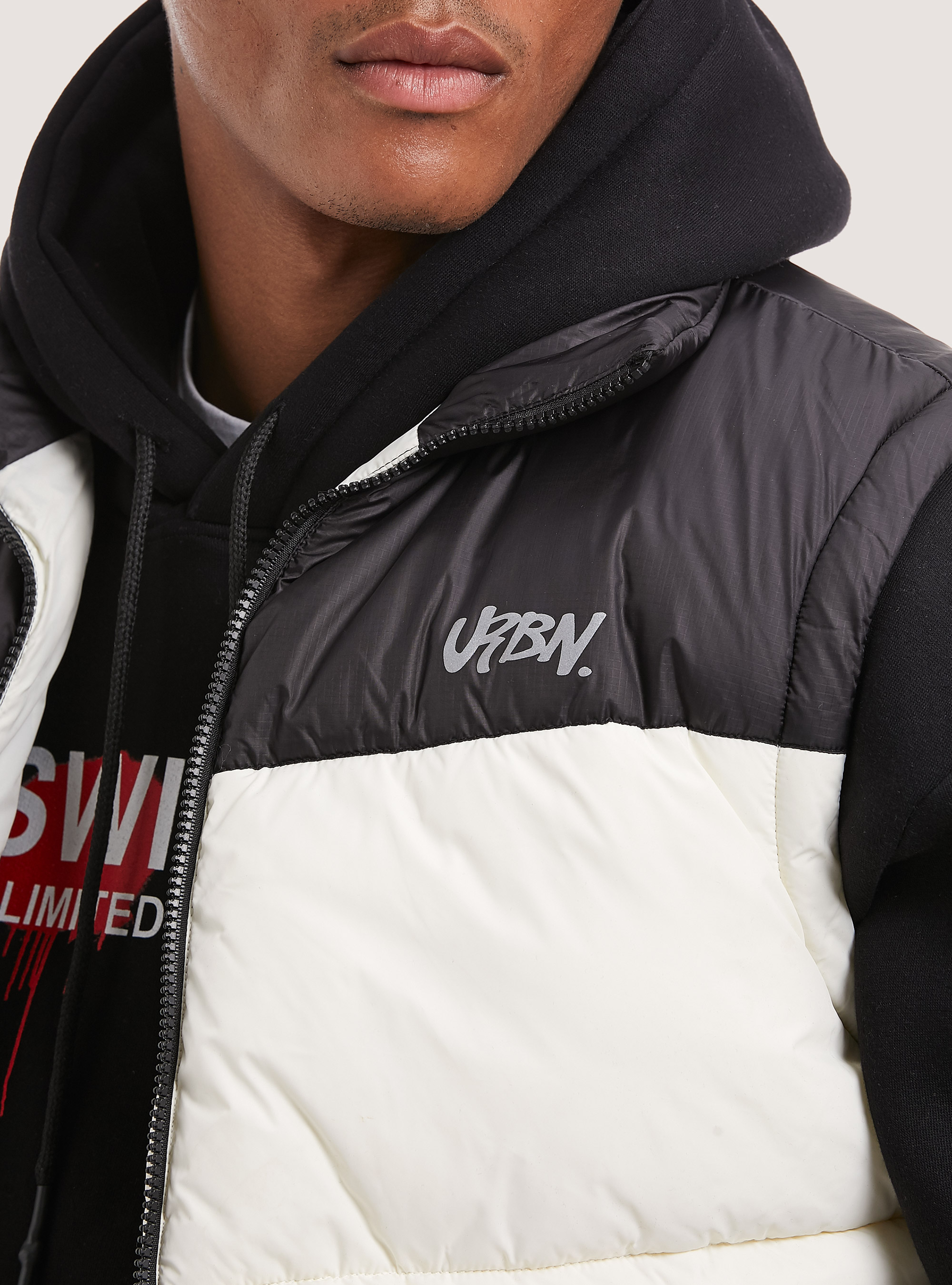 Colour block sleeveless with print, WH1 OFF WHITE