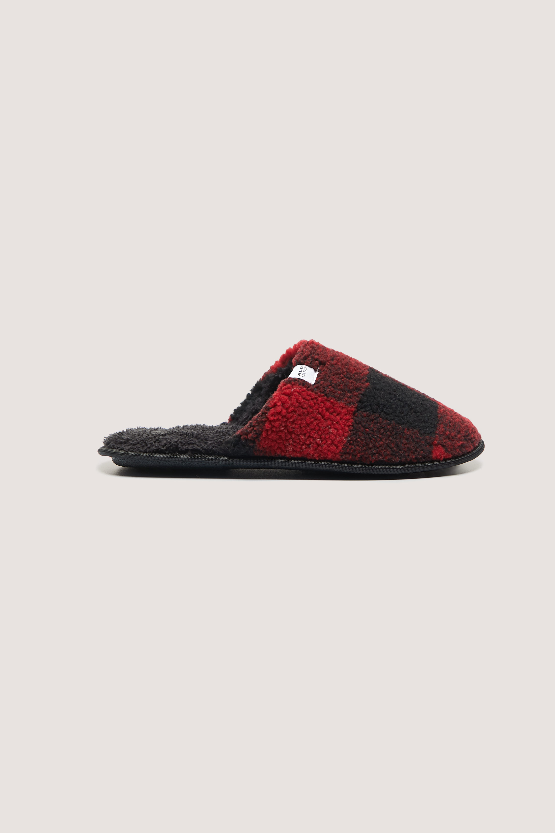 Pantofole tartan in eco pelliccia, CHECKS RED