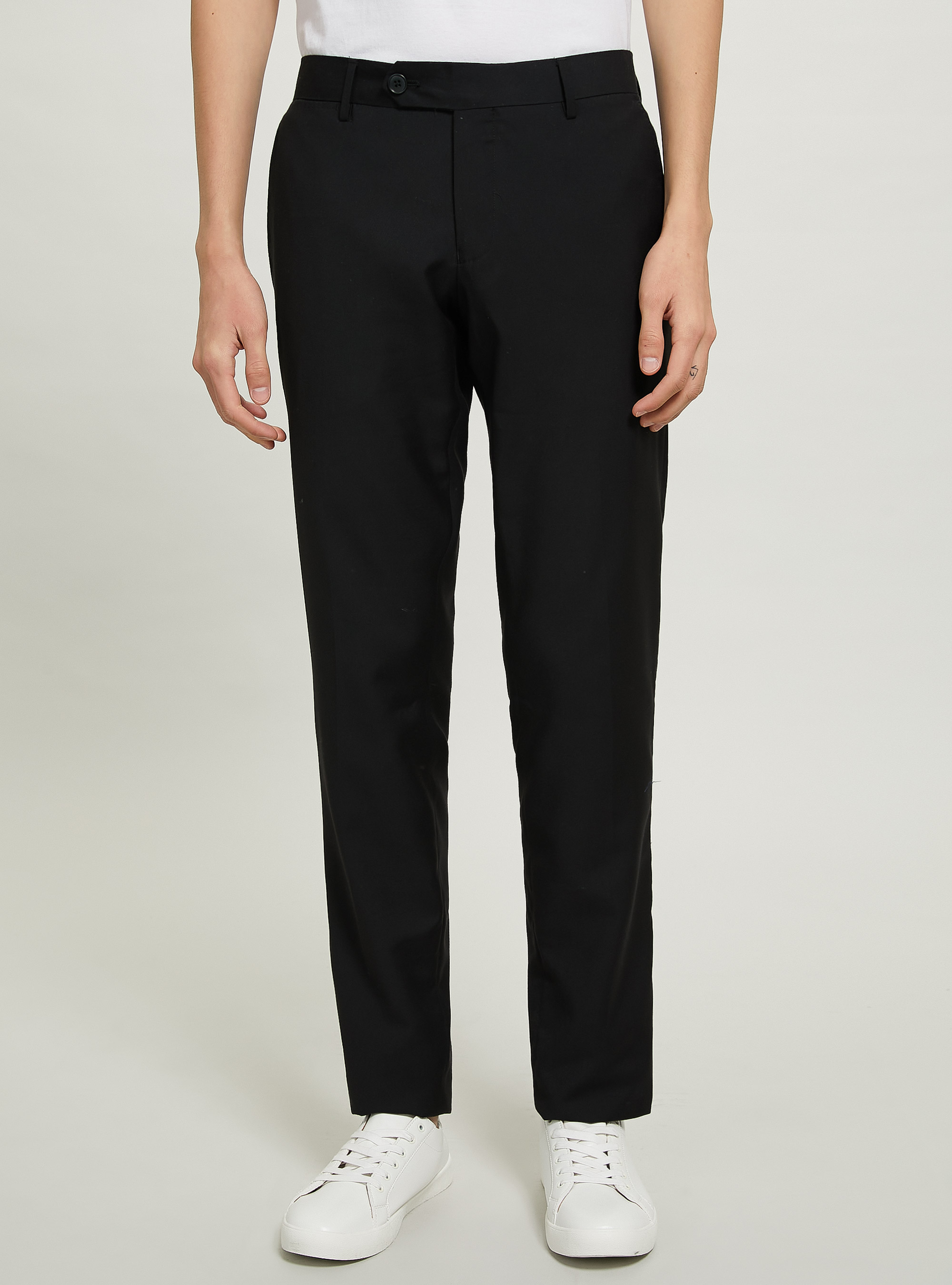 Plain-colored pants for suit, BK1 BLACK
