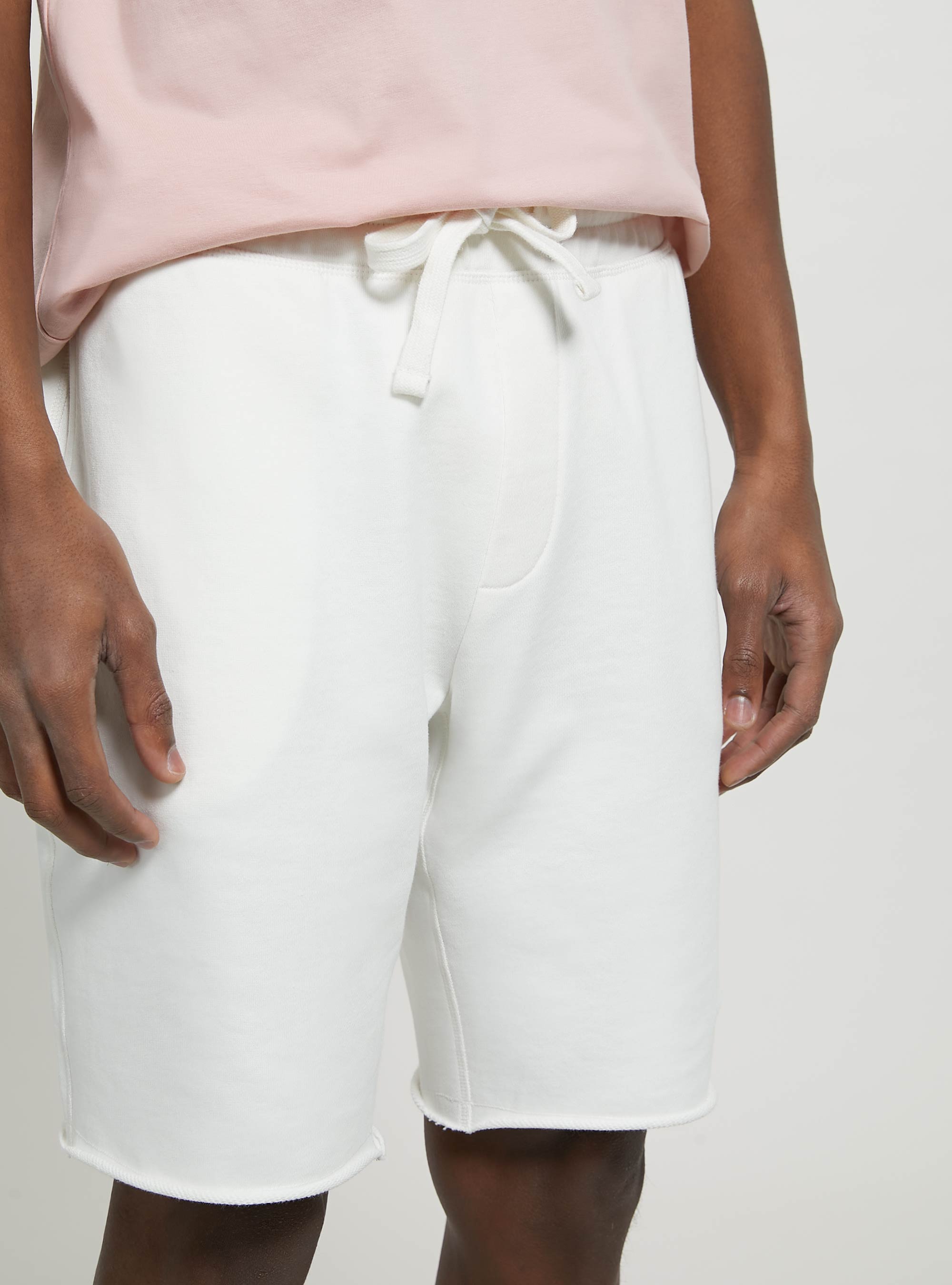 Cotton jogger bermuda shorts, WH1 OFF WHITE