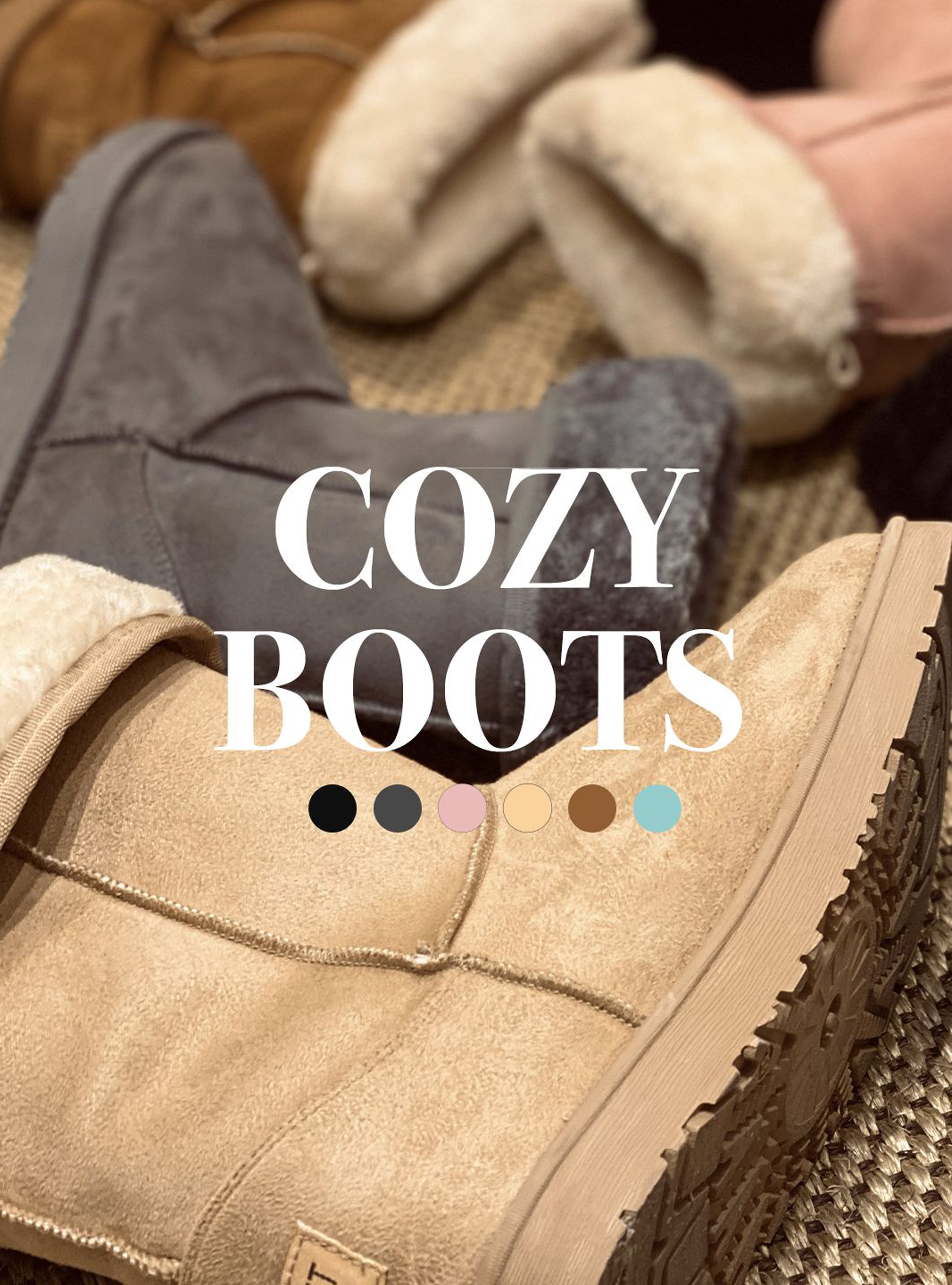 Suede ankle boots with faux fur inside, C051 PINK