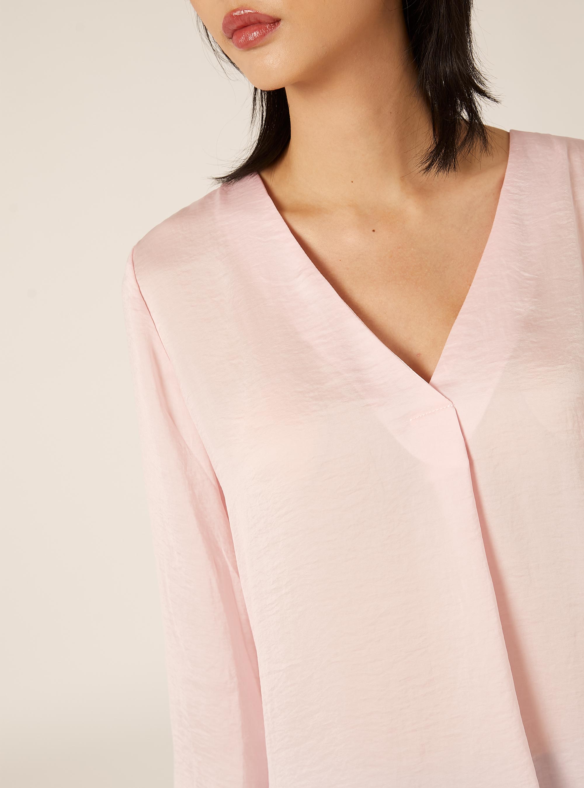 Plain neckline blouse, PK2 PINK MEDIUM