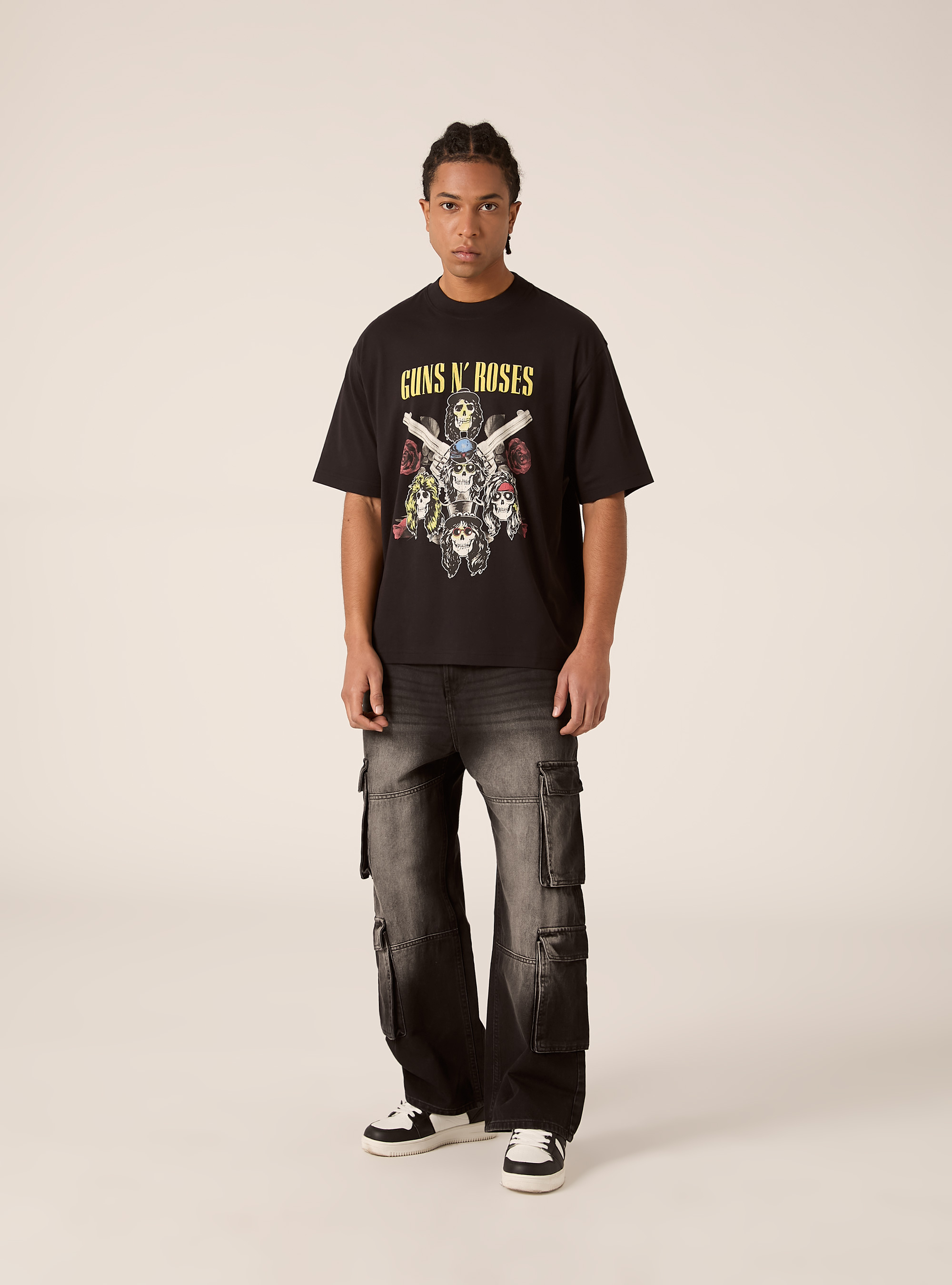 Guns N' Roses boxy fit T-shirt / Alcott, BK1 BLACK