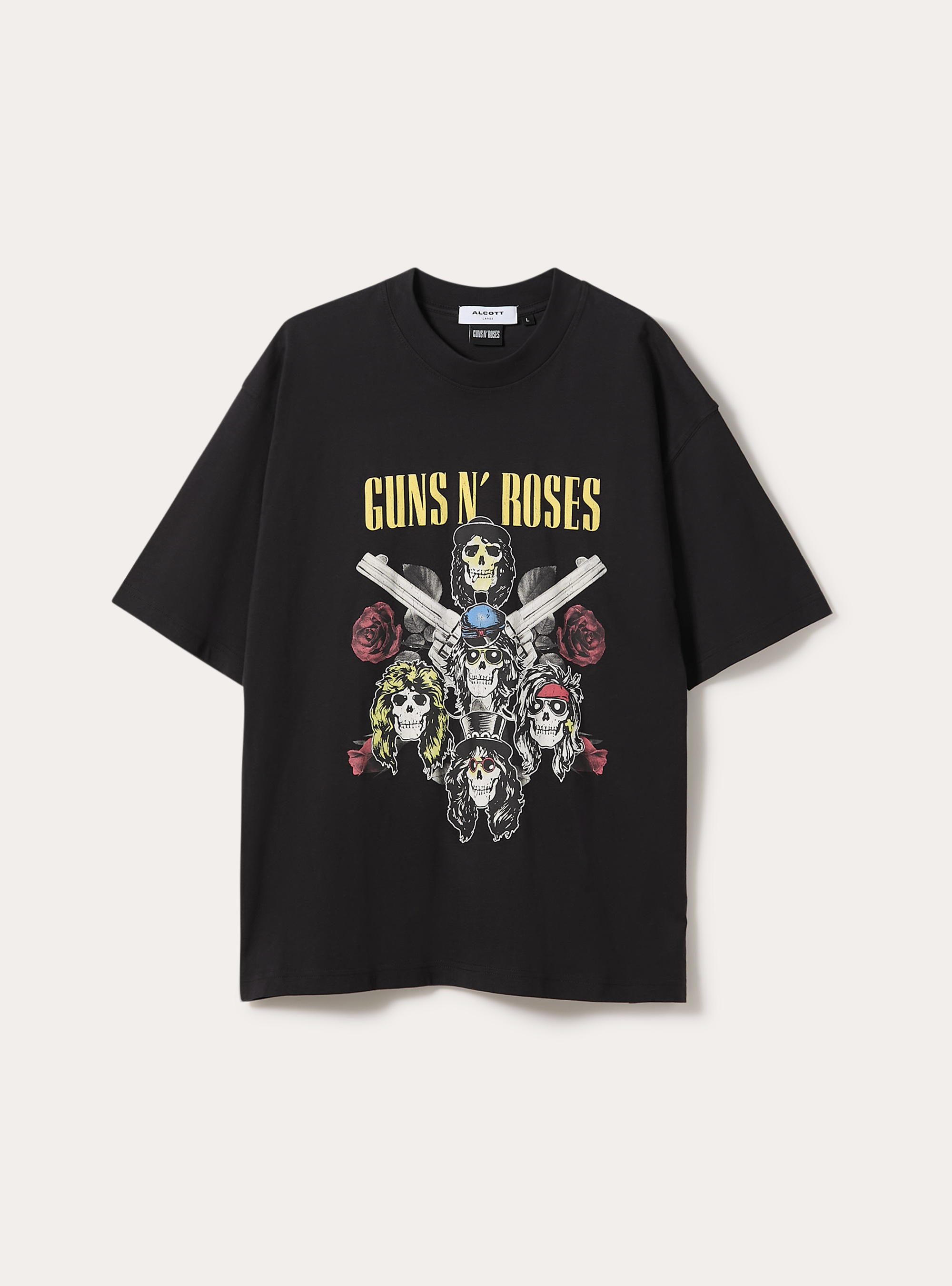 Guns N' Roses boxy fit T-shirt / Alcott, BK1 BLACK