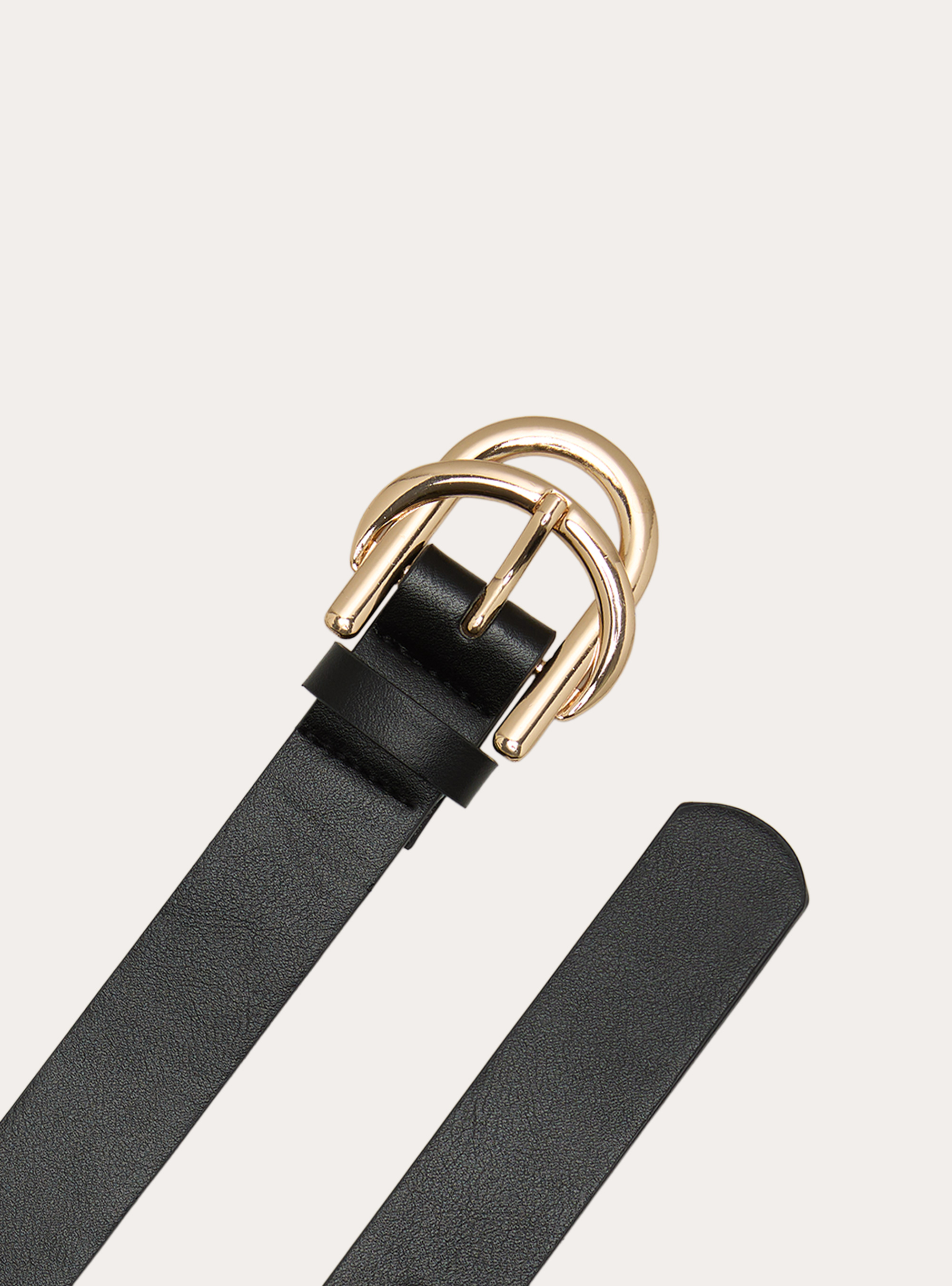 Ceinture avec boucle formulee e passant metallique, BK1 BLACK
