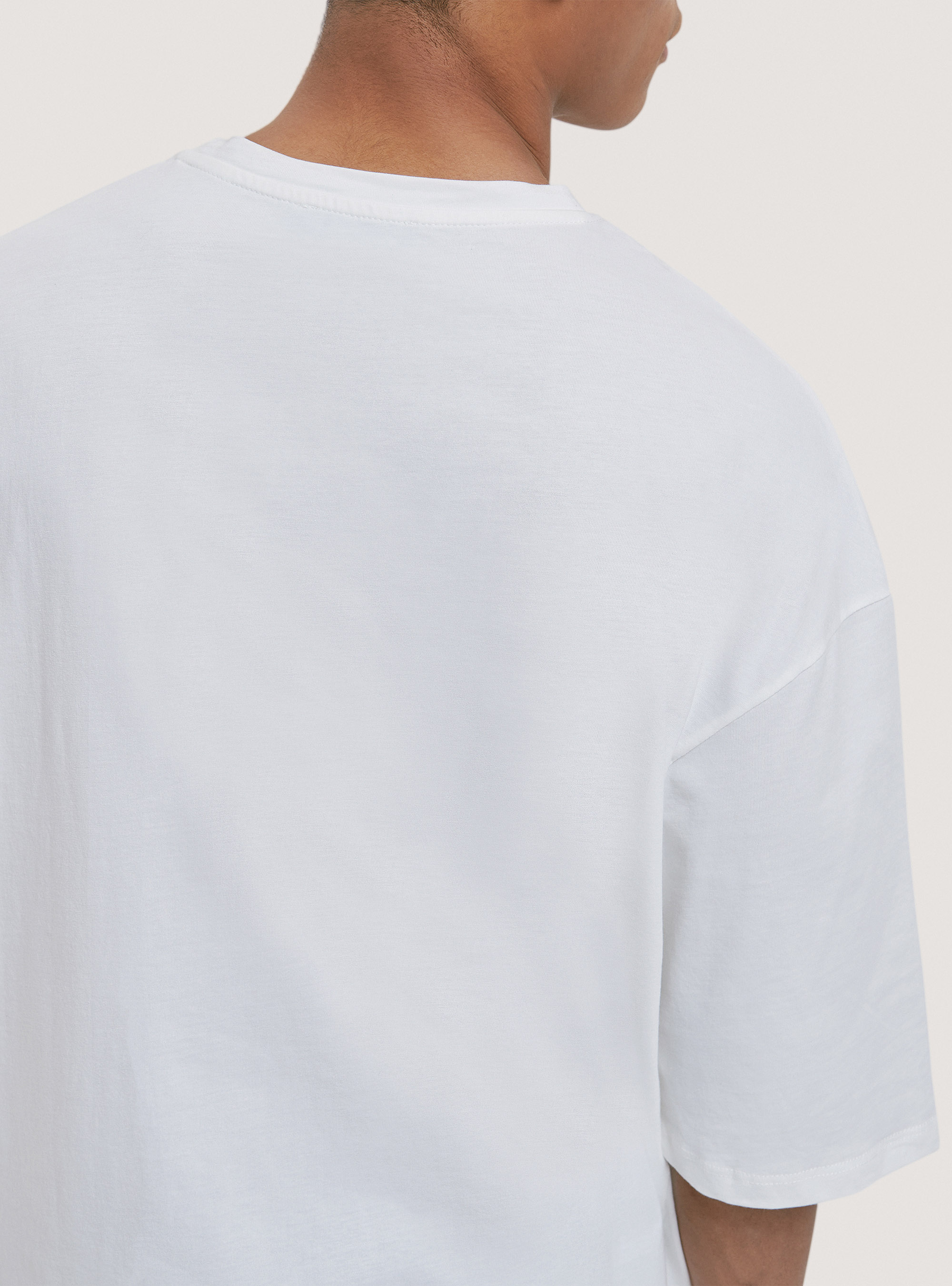 Maglietta oversize in cotone, C104 CREAM