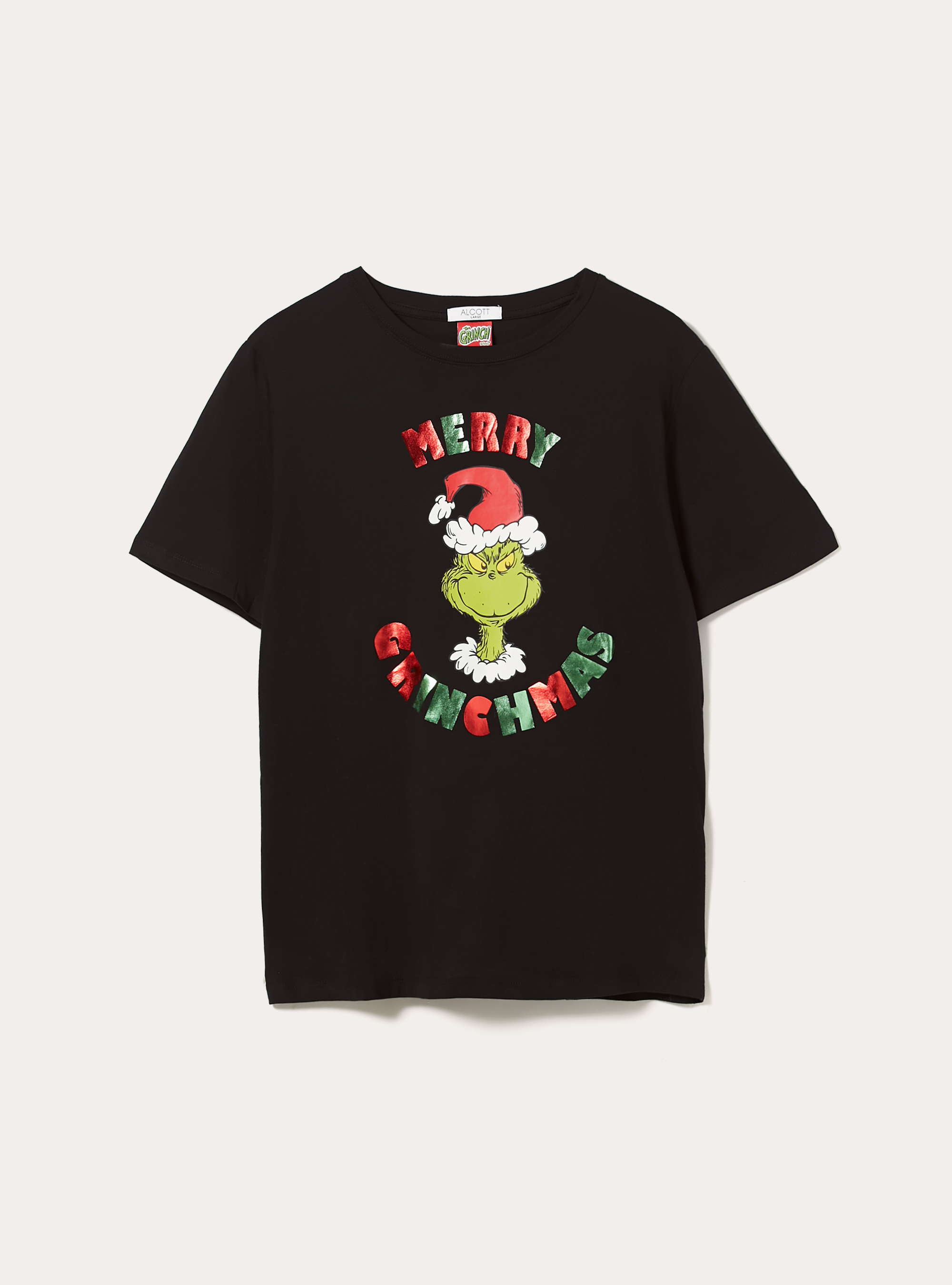 T-shirt regular licenza grinch, BK1 BLACK