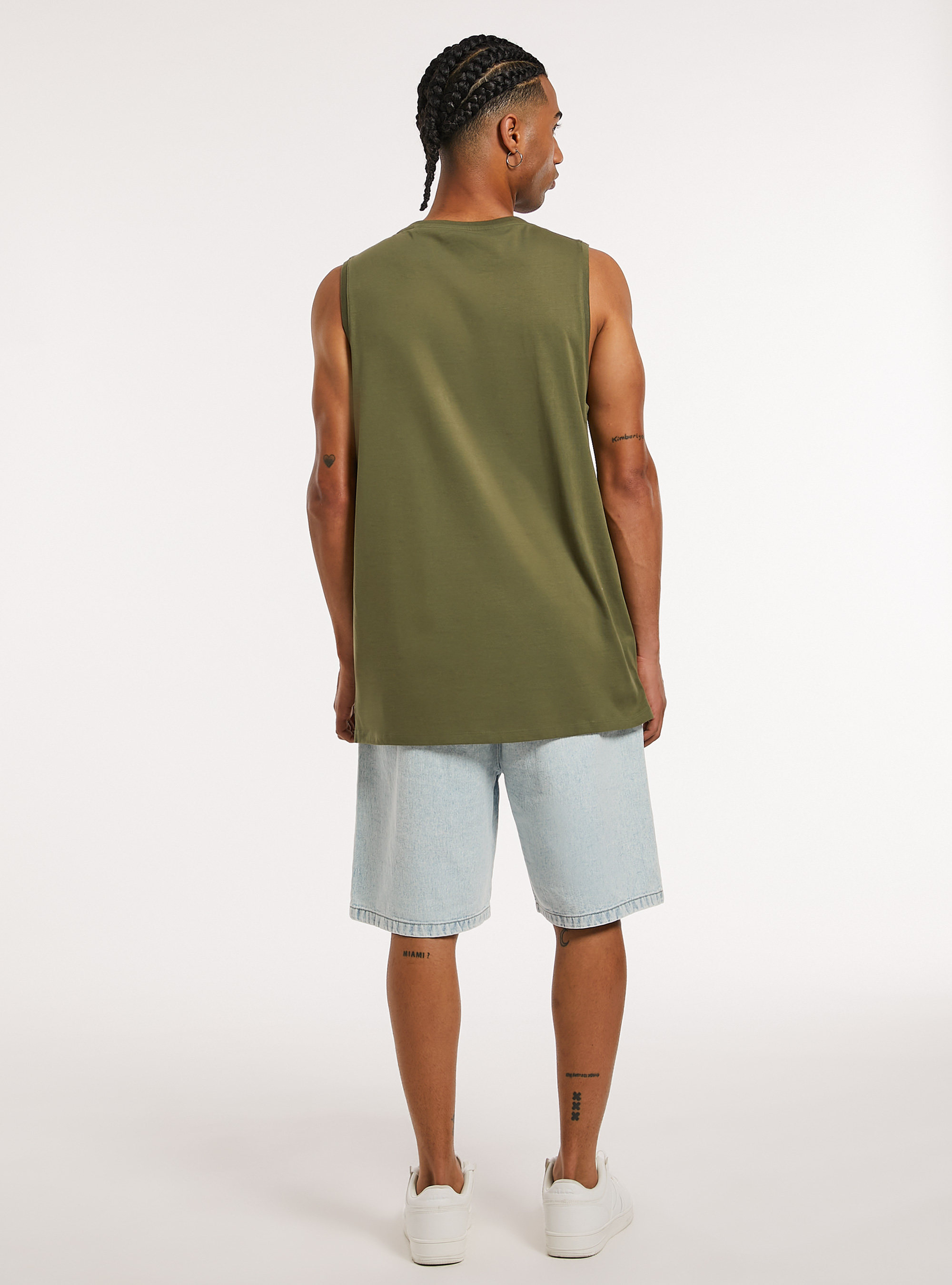 Solid-coloured comfort fit tank top, KY2 KAKY MEDIUM
