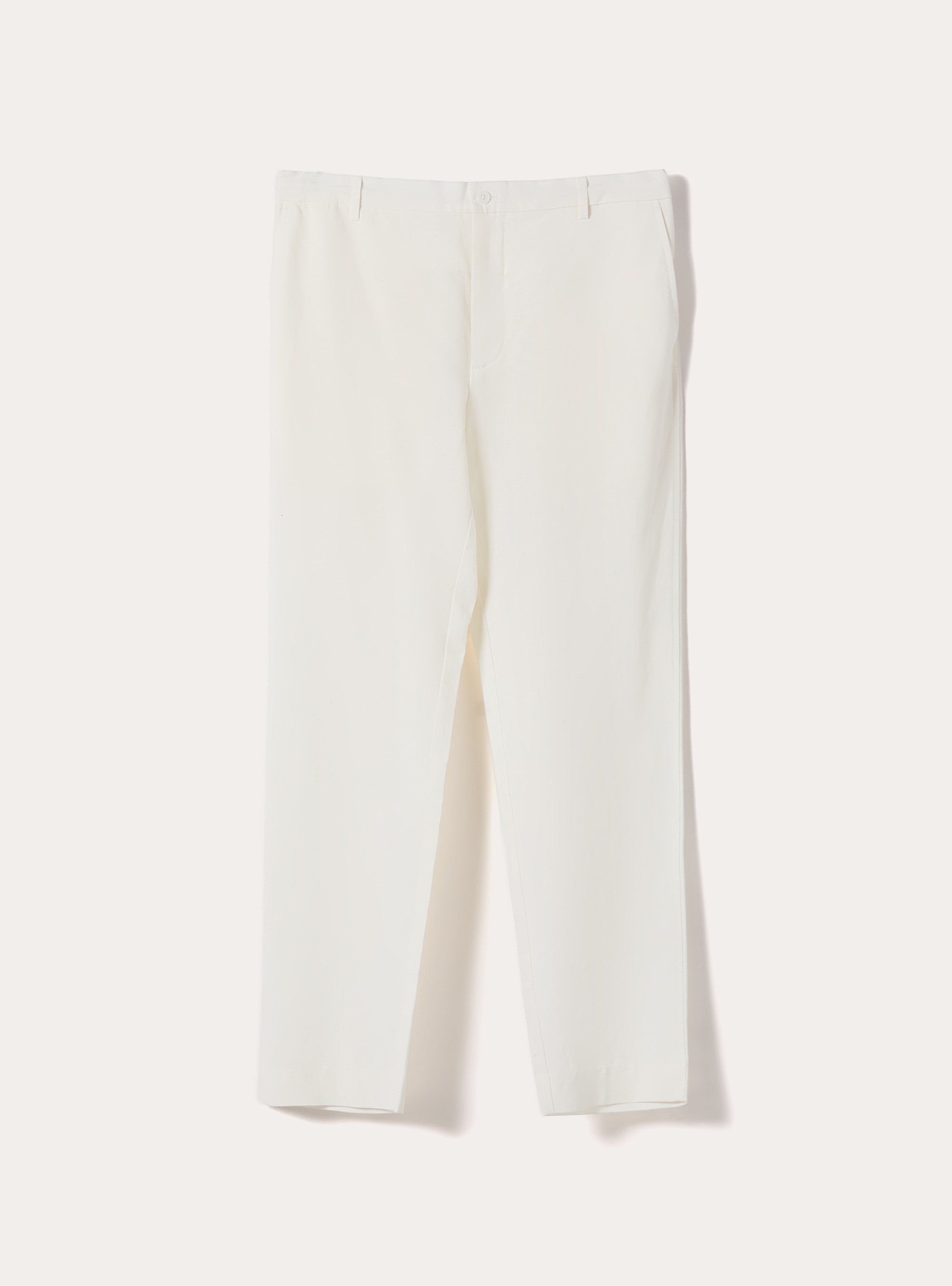 Pantaloni misto lino con coulisse interna, WH1 OFF WHITE
