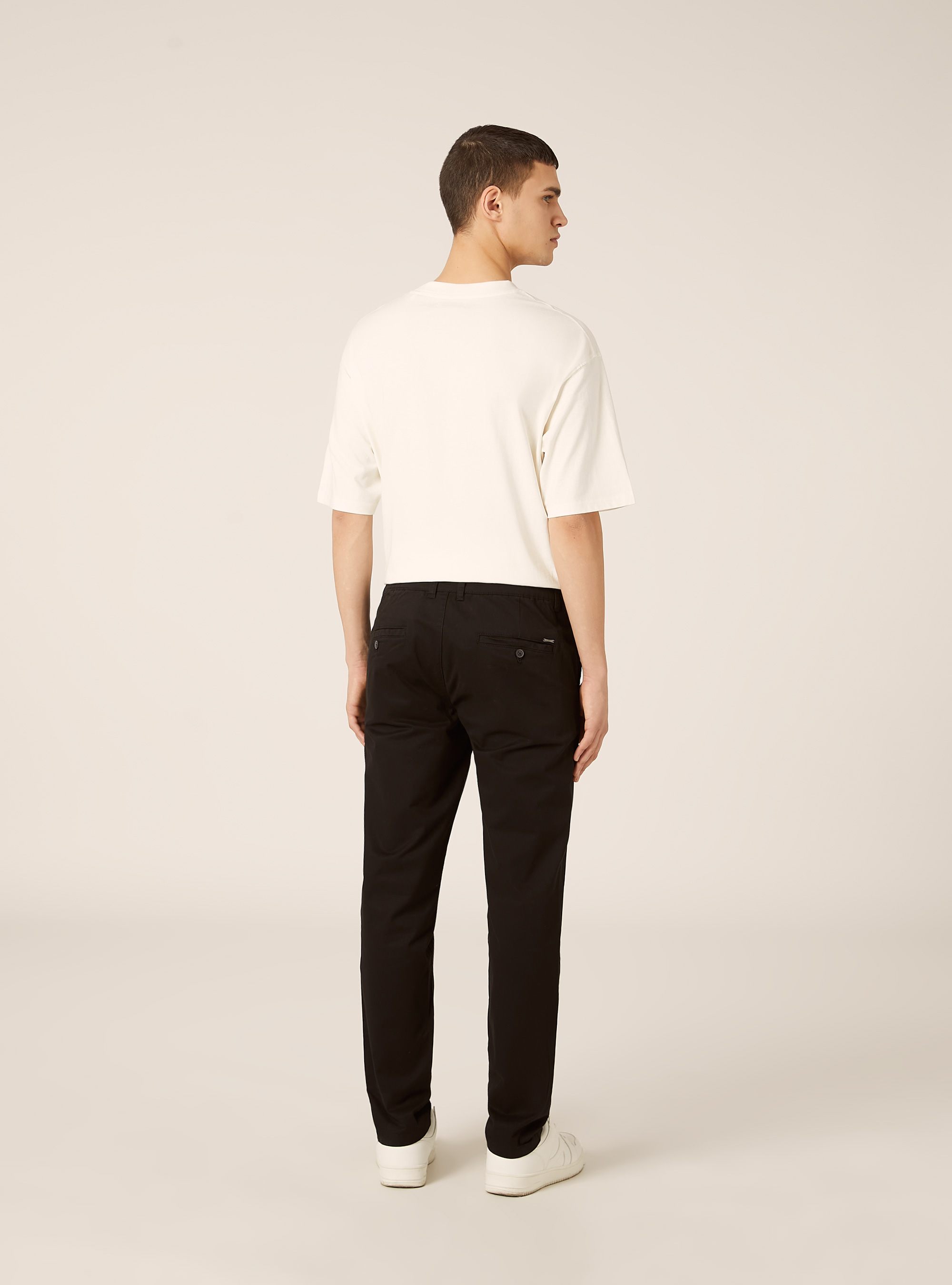 Skinny Fit Chino-Hose aus Stretch-Twill, BK1 BLACK