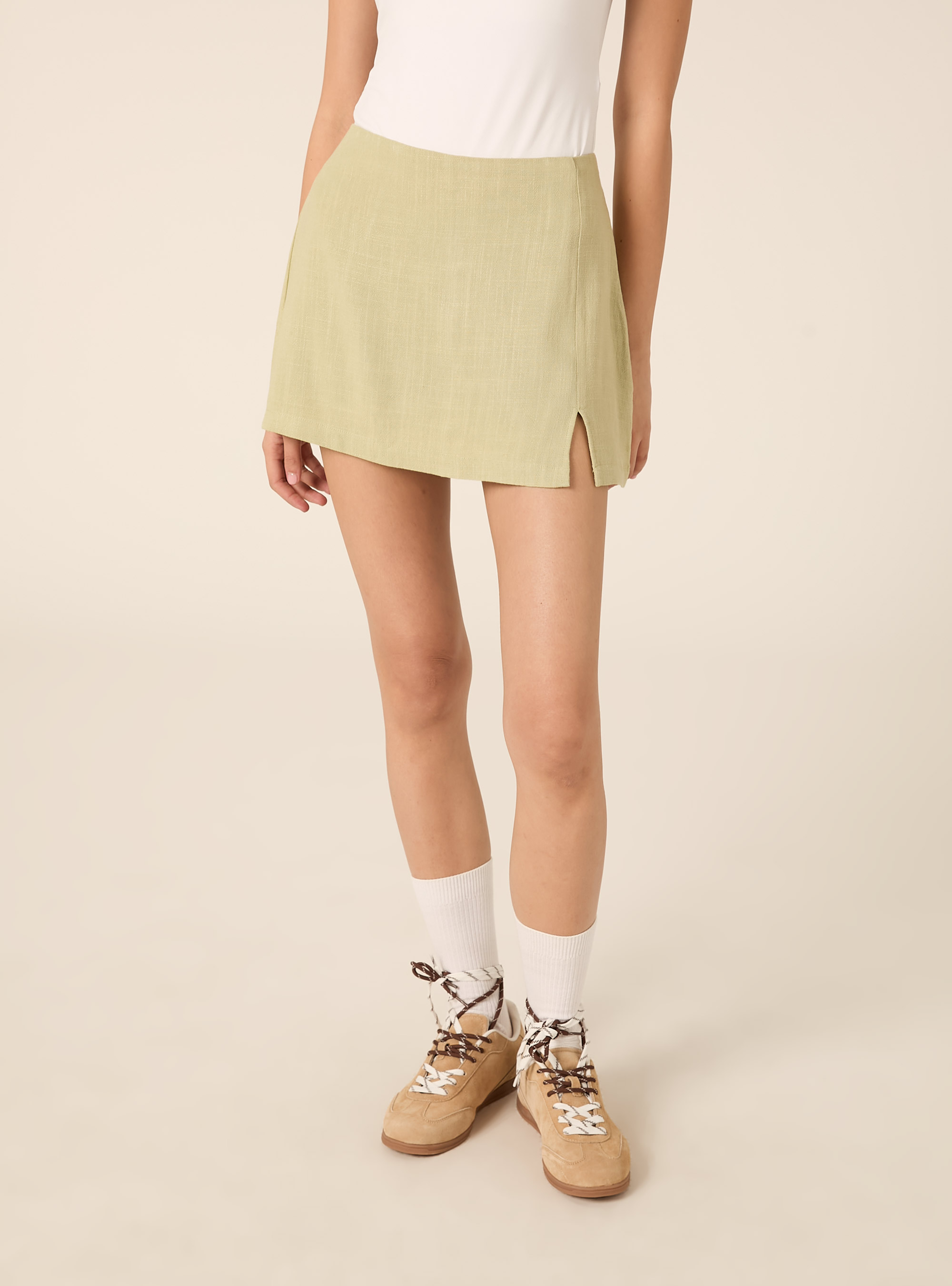 Skort in misto lino, KY3 KAKY LIGHT