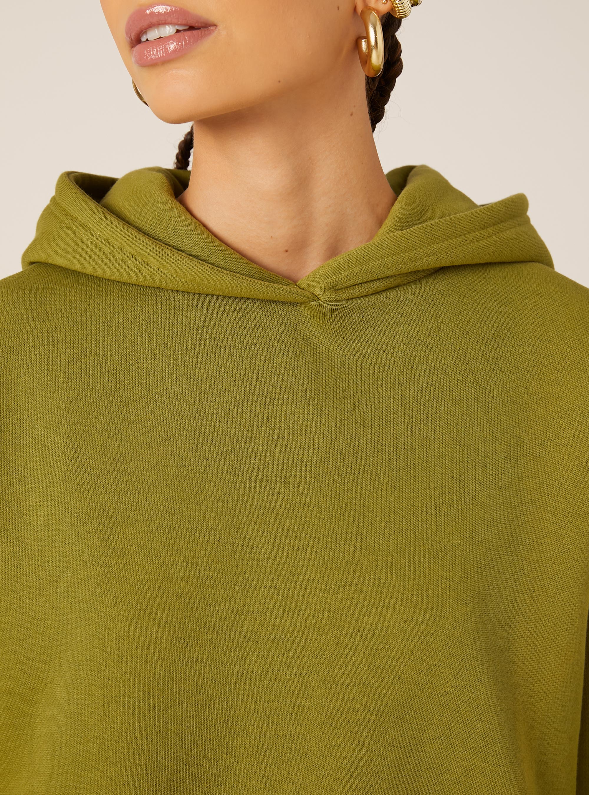Sweat à capuche coupe boxy, GN2 GREEN MEDIUM