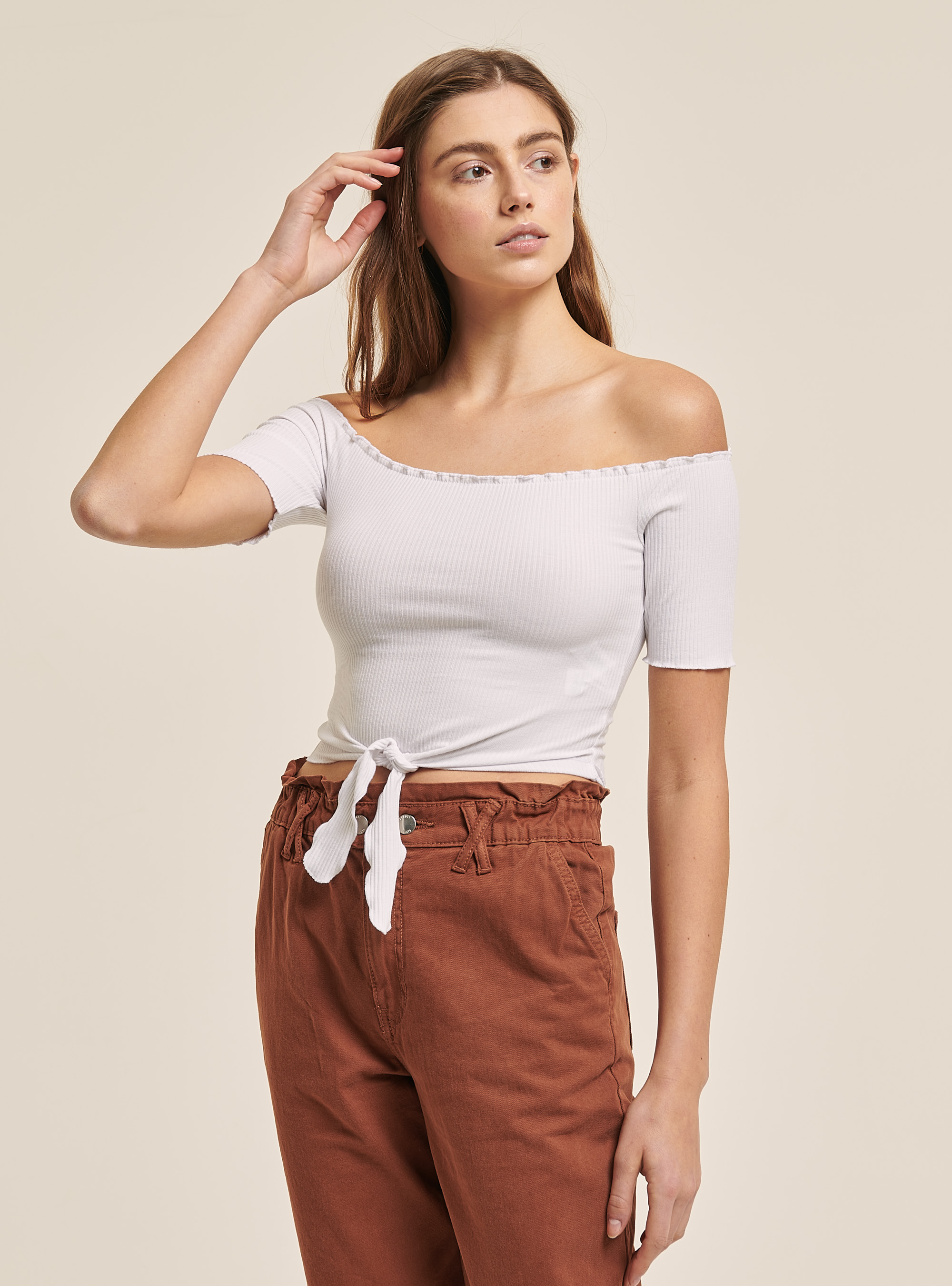 Tee shirt on sale encolure bardot