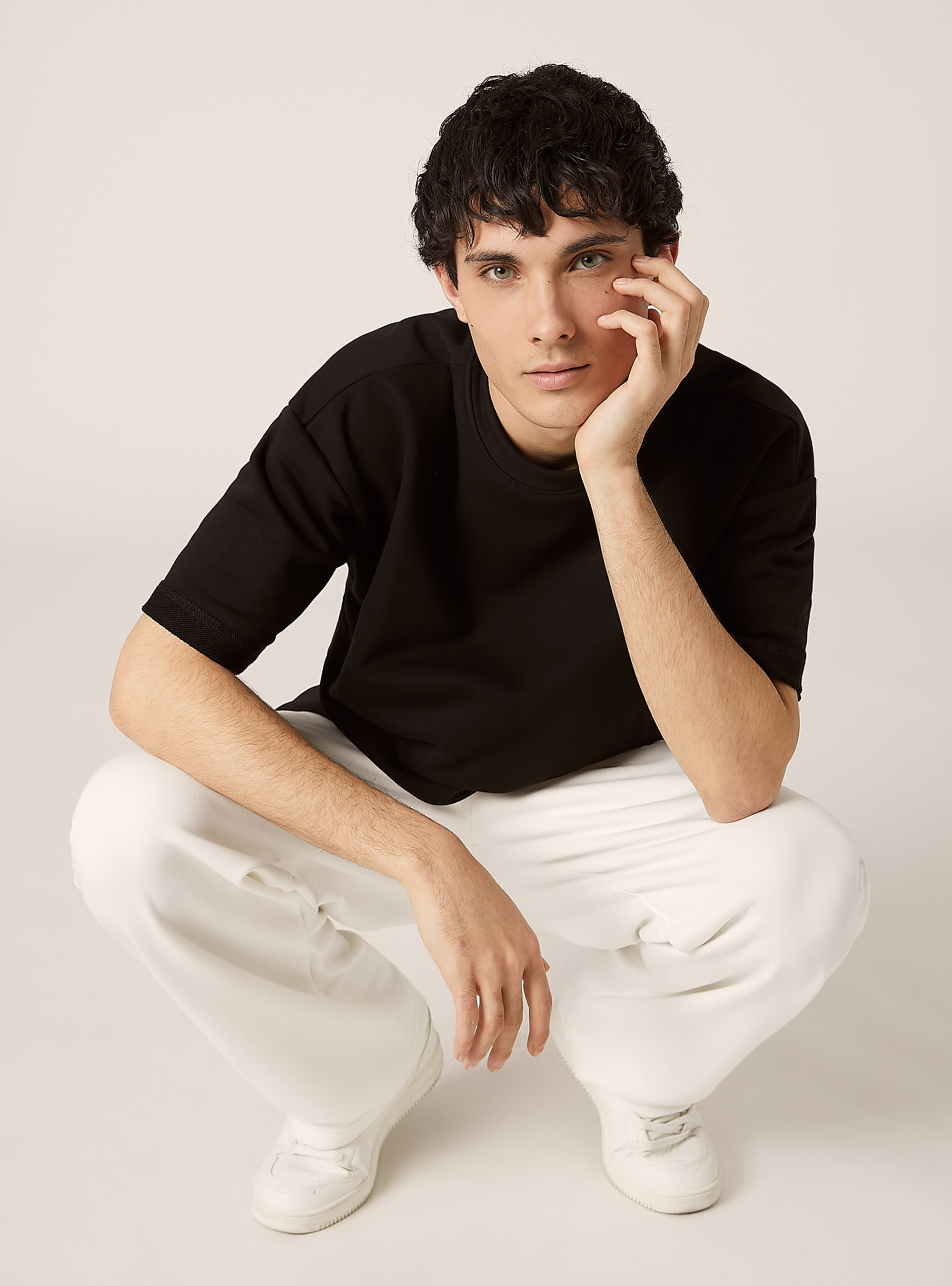 Sudadera boxy fit, BK1 BLACK