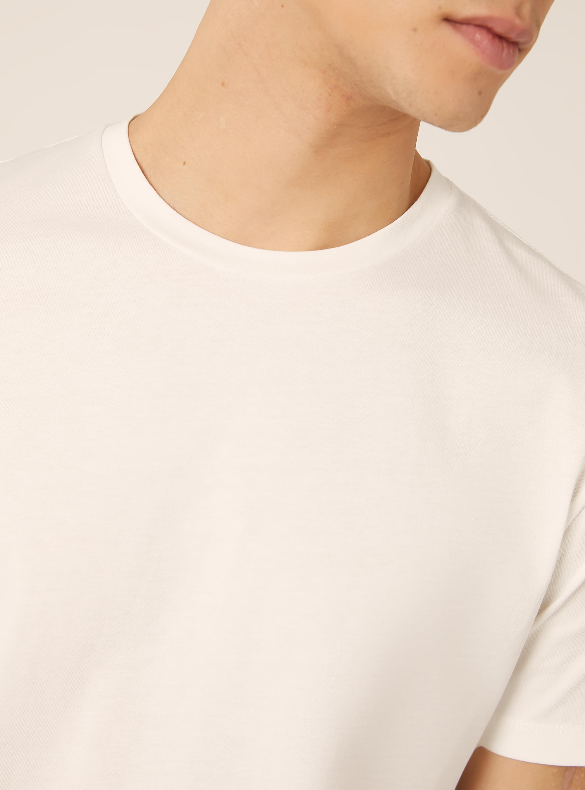 T-shirt basica in cotone supima, WH2 WHITE