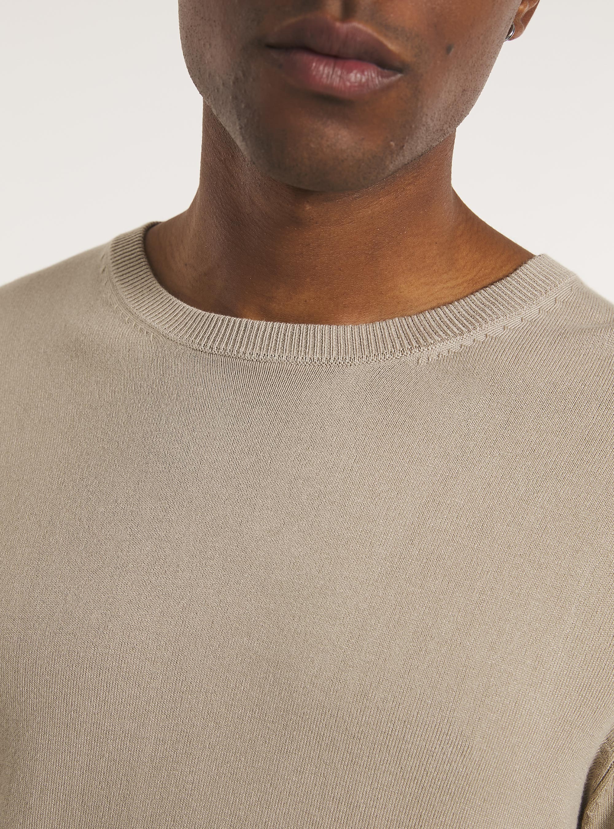 Round-neck pullover made of sustainable viscose Ecovero, BG2 BEIGE MEDIUM