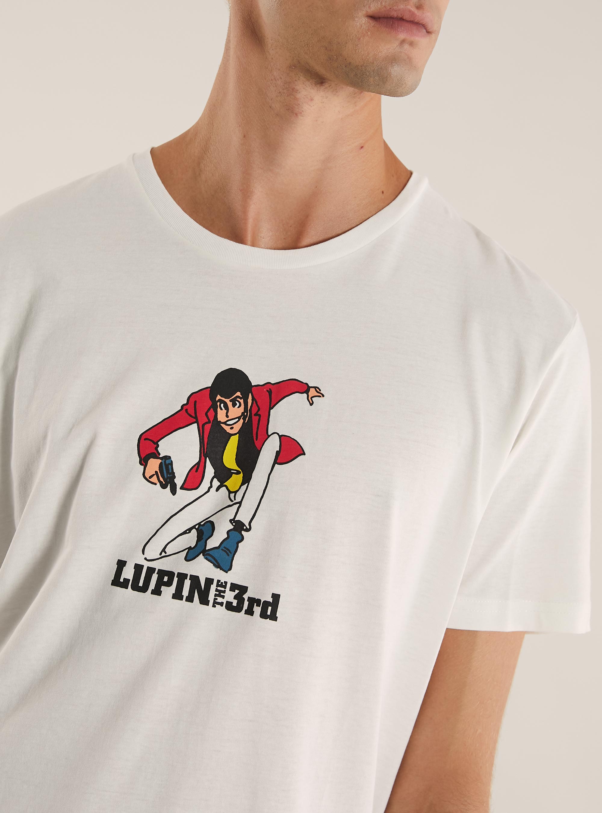 T-shirt licenza lupin, WH2 WHITE