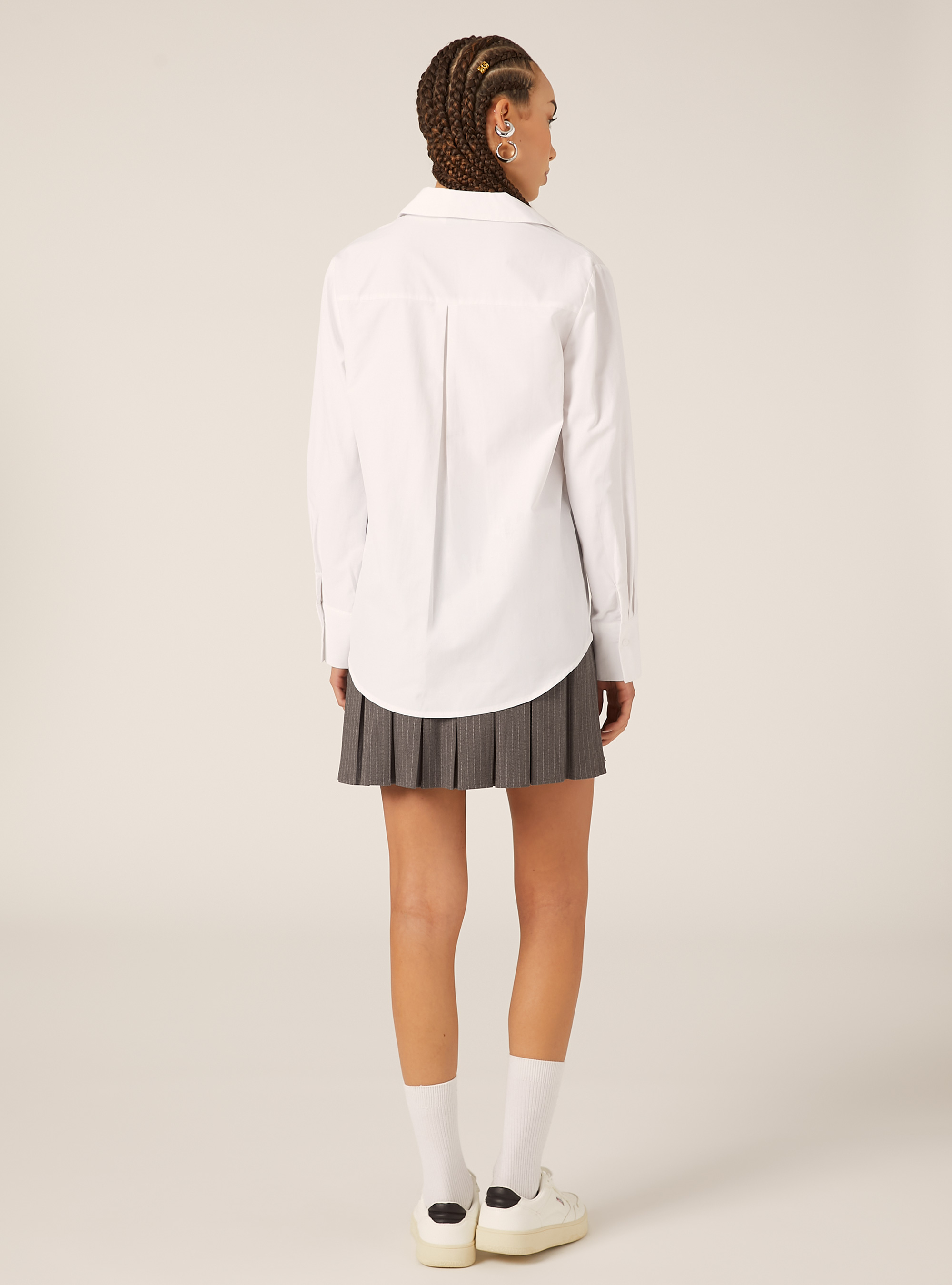 Basic poplin shirt, WH3 WHITE