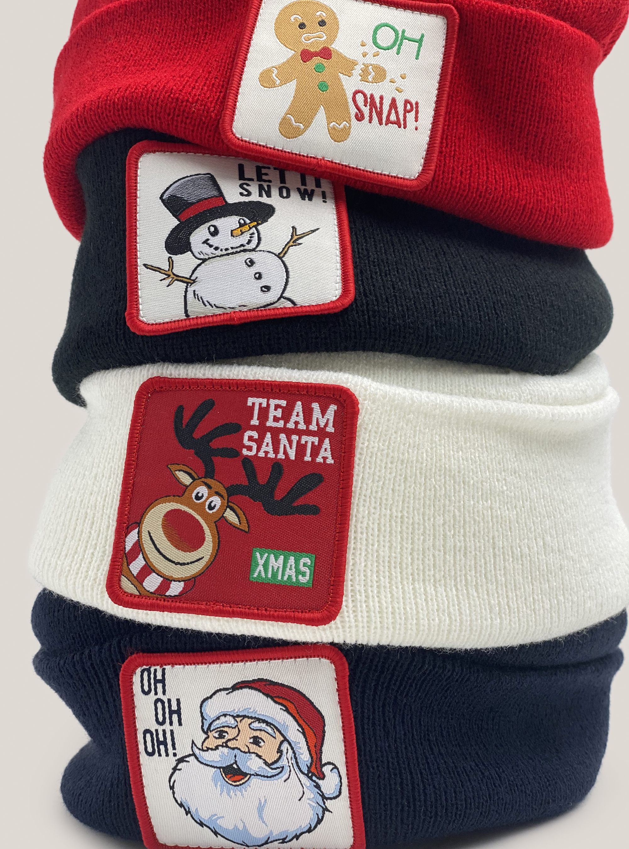 Christmas hat with patch, BLACK