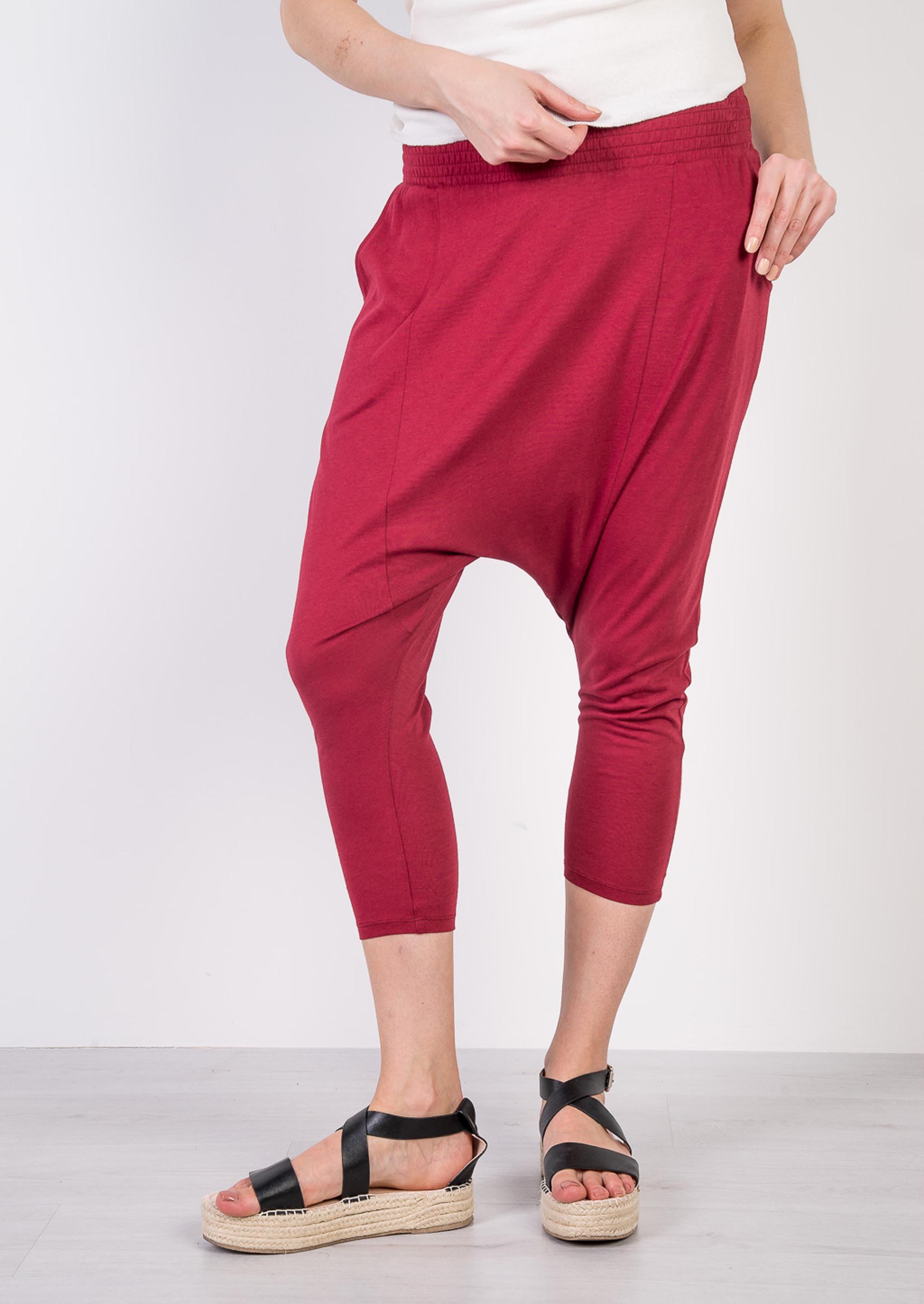 Pantalone con cavallo basso, C0308 BORDEAUX