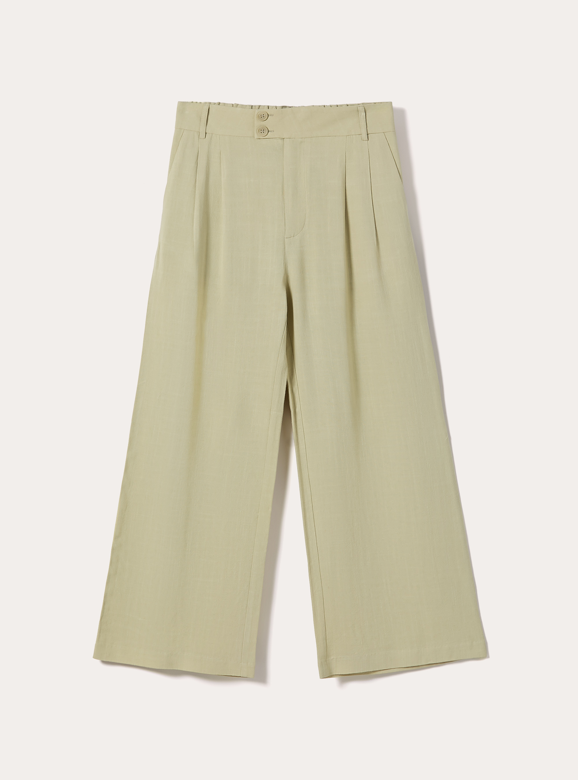 Pantaloni wide leg in misto lino, KY3 KAKY LIGHT