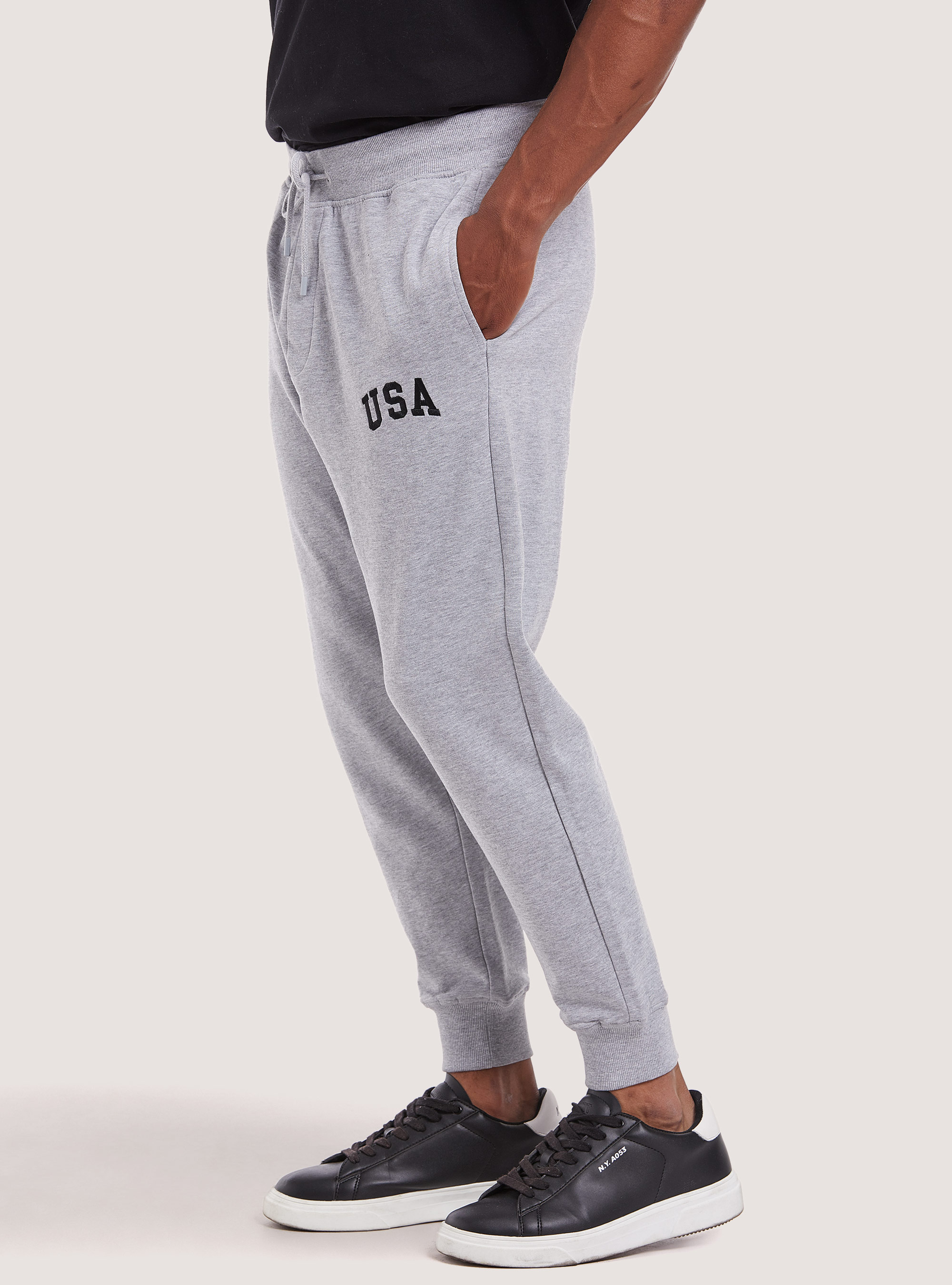 Plusch-Joggerhose, C143 LIGHT GREY M