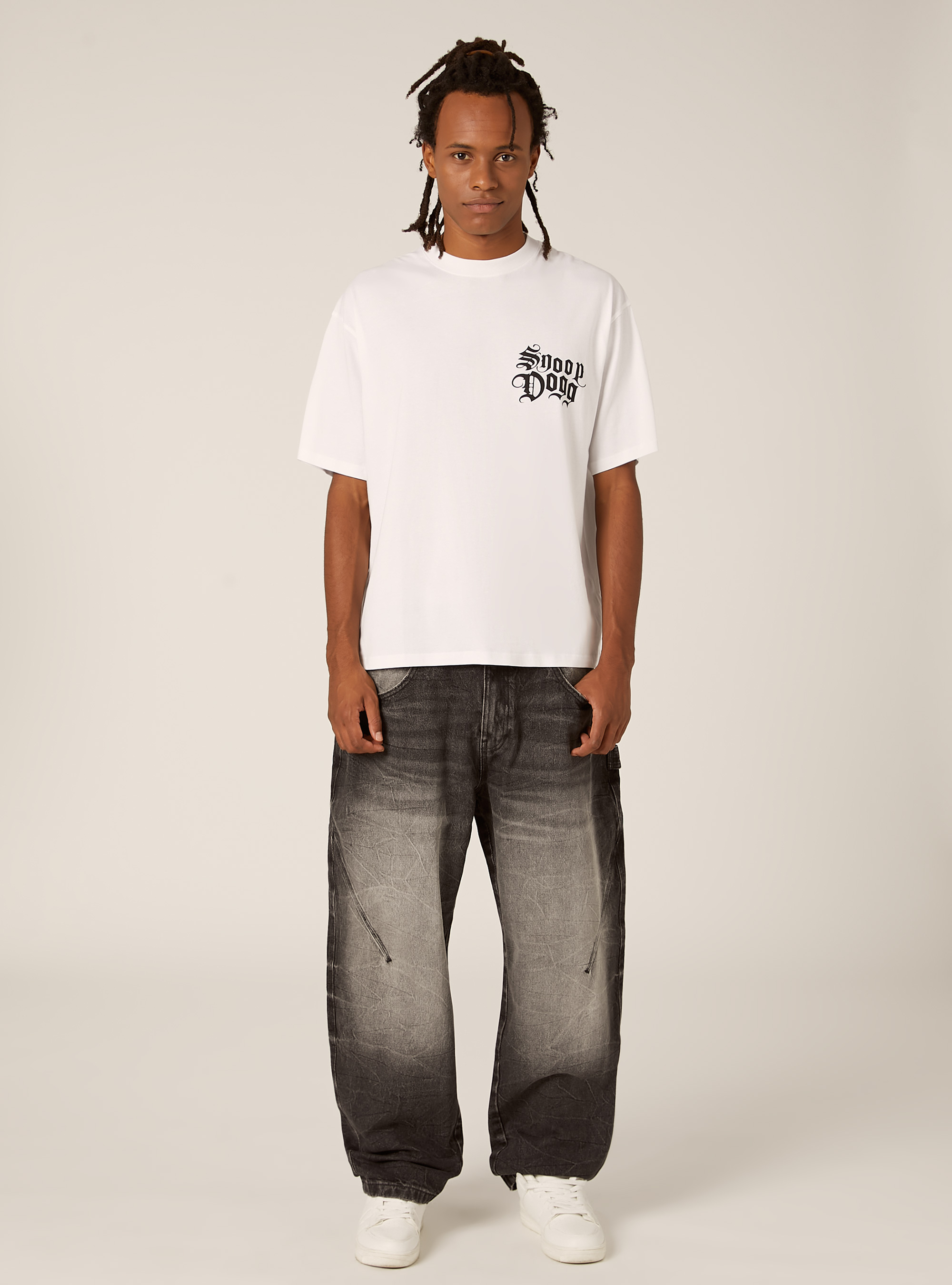 Snoop Dogg boxy fit T-shirt / Alcott, WH3 WHITE