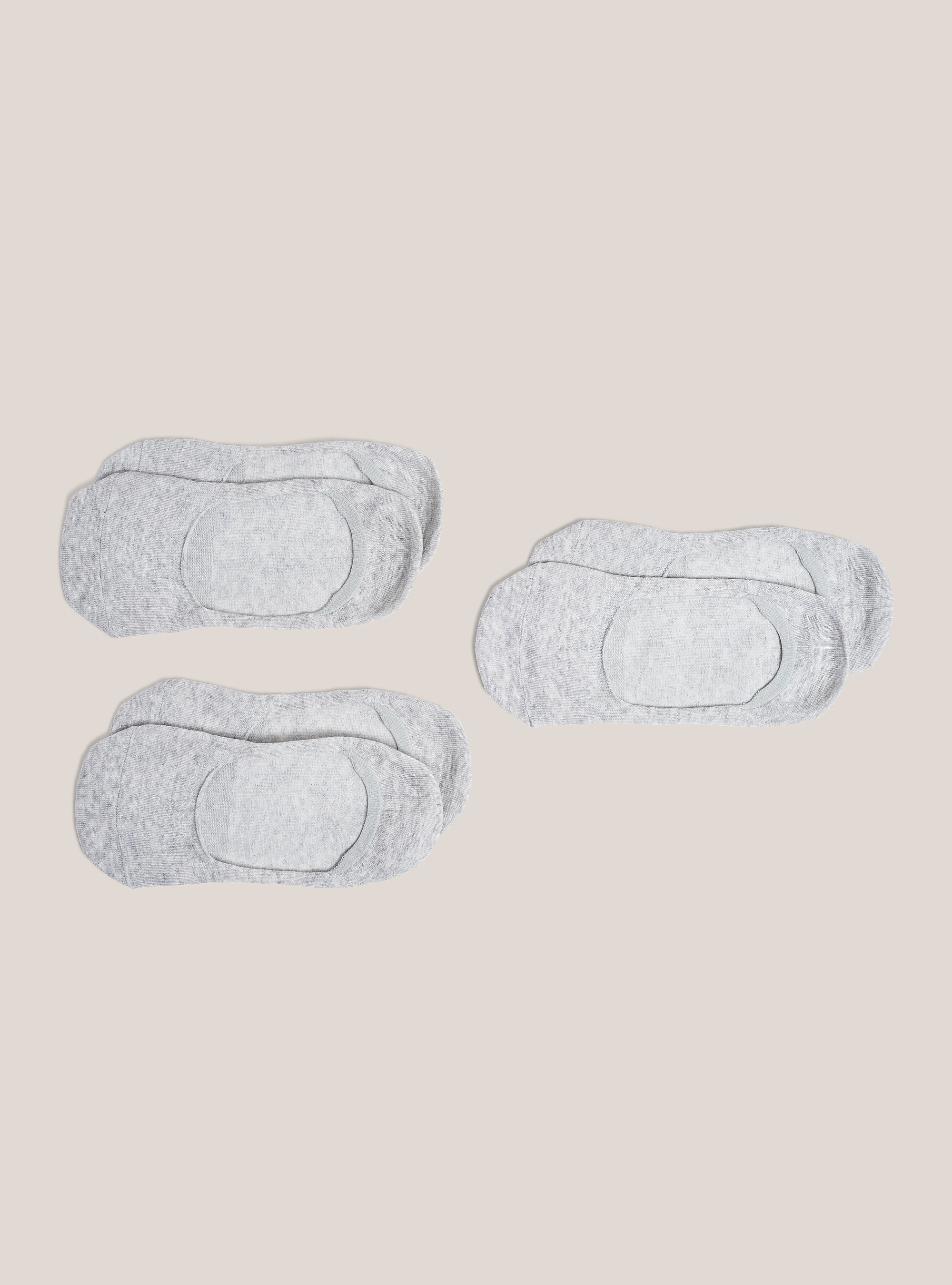 Set 3 pairs of footsies socks, GREY MELANGE