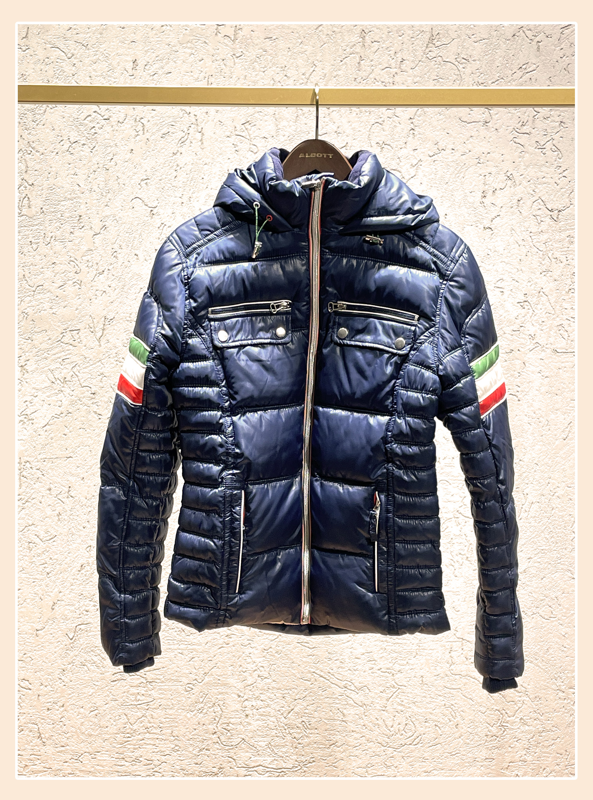 Giubbotto imbottito con cappuccio ALCOTT, BLUE