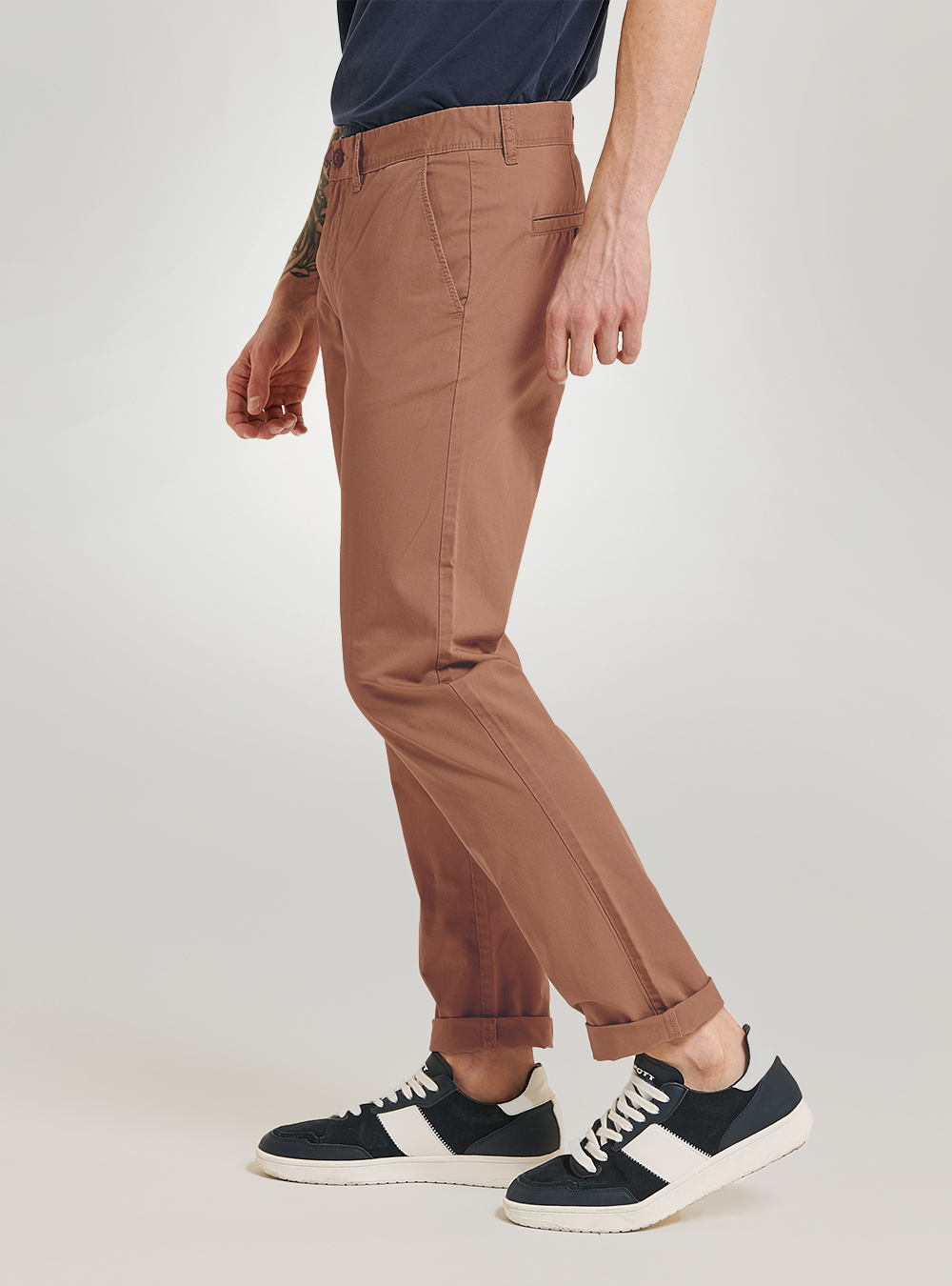 Twill chinos, C515 BROWN