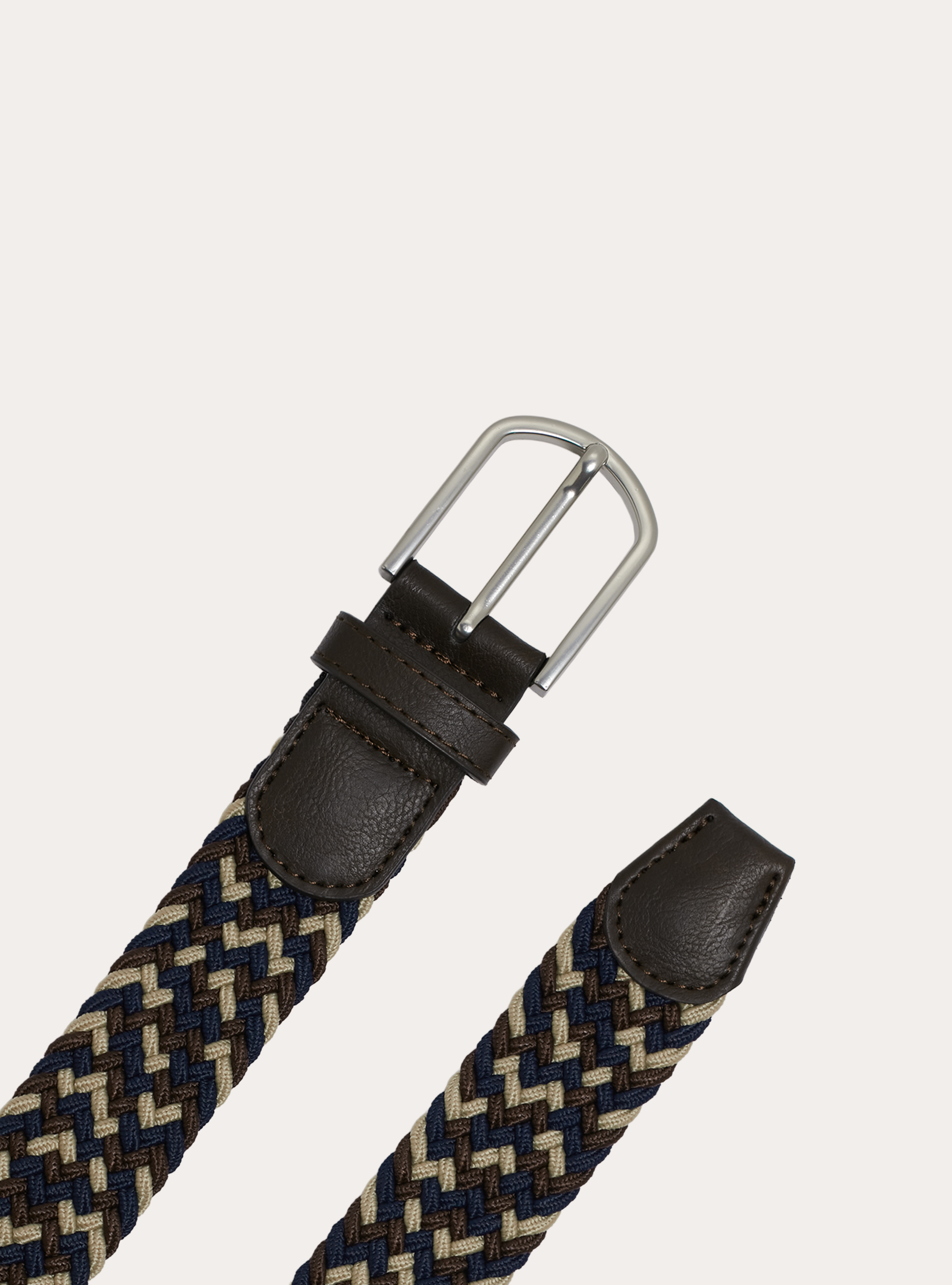 Cintura intrecciata elastica, MULTICOLORE