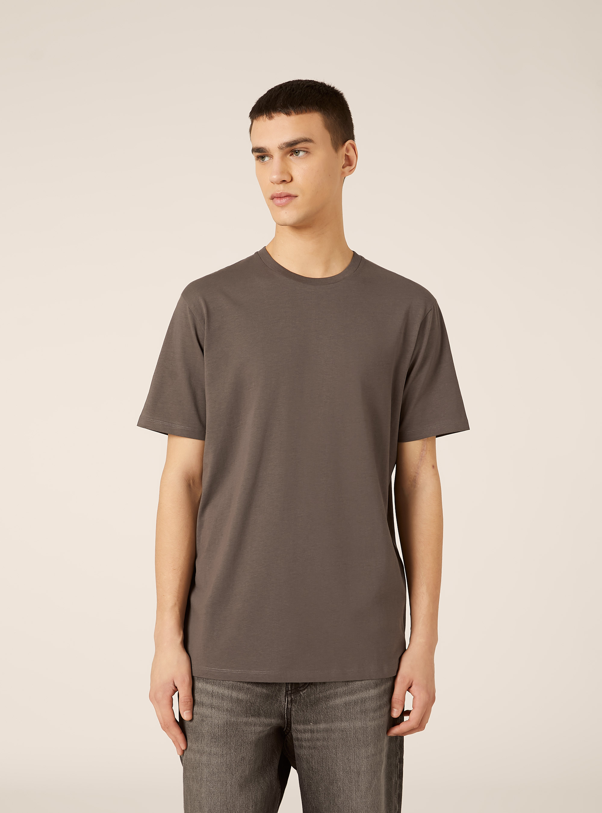 Maglietta girocollo basica, GY1 GREY DARK