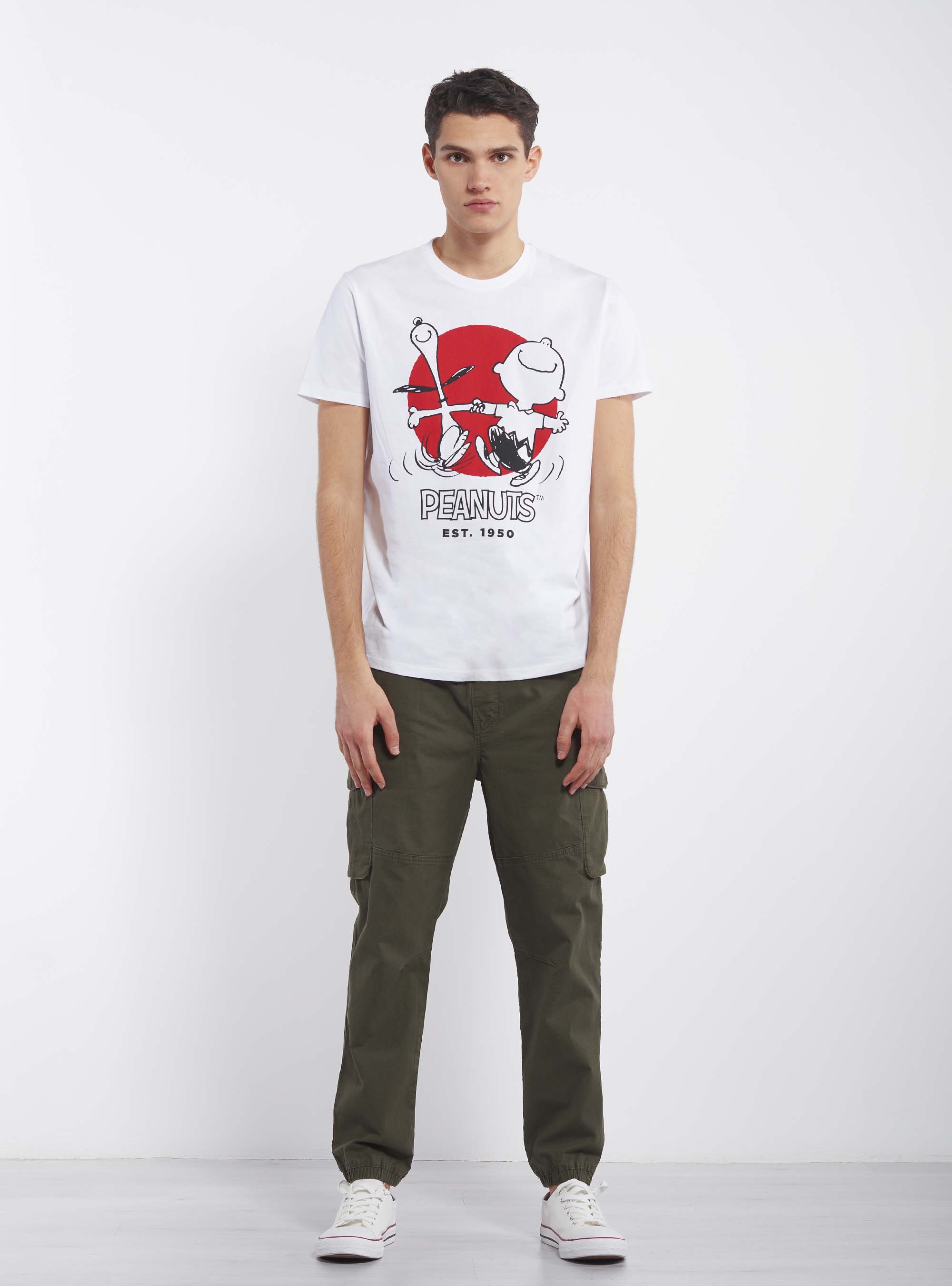 T-shirt Snoopy and Linus, WHITE