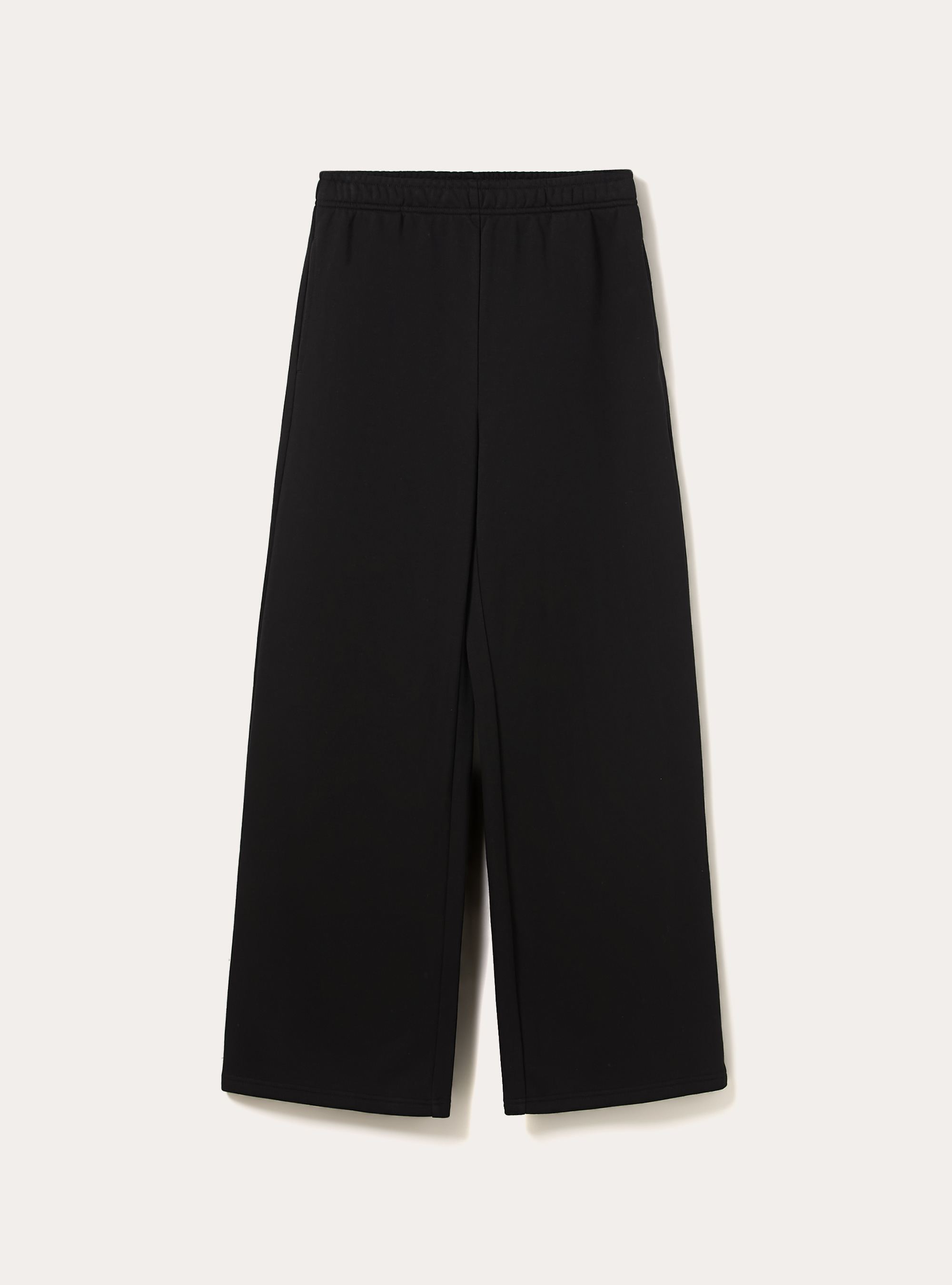 Pantaloni jogger gamba larga, BK1 BLACK