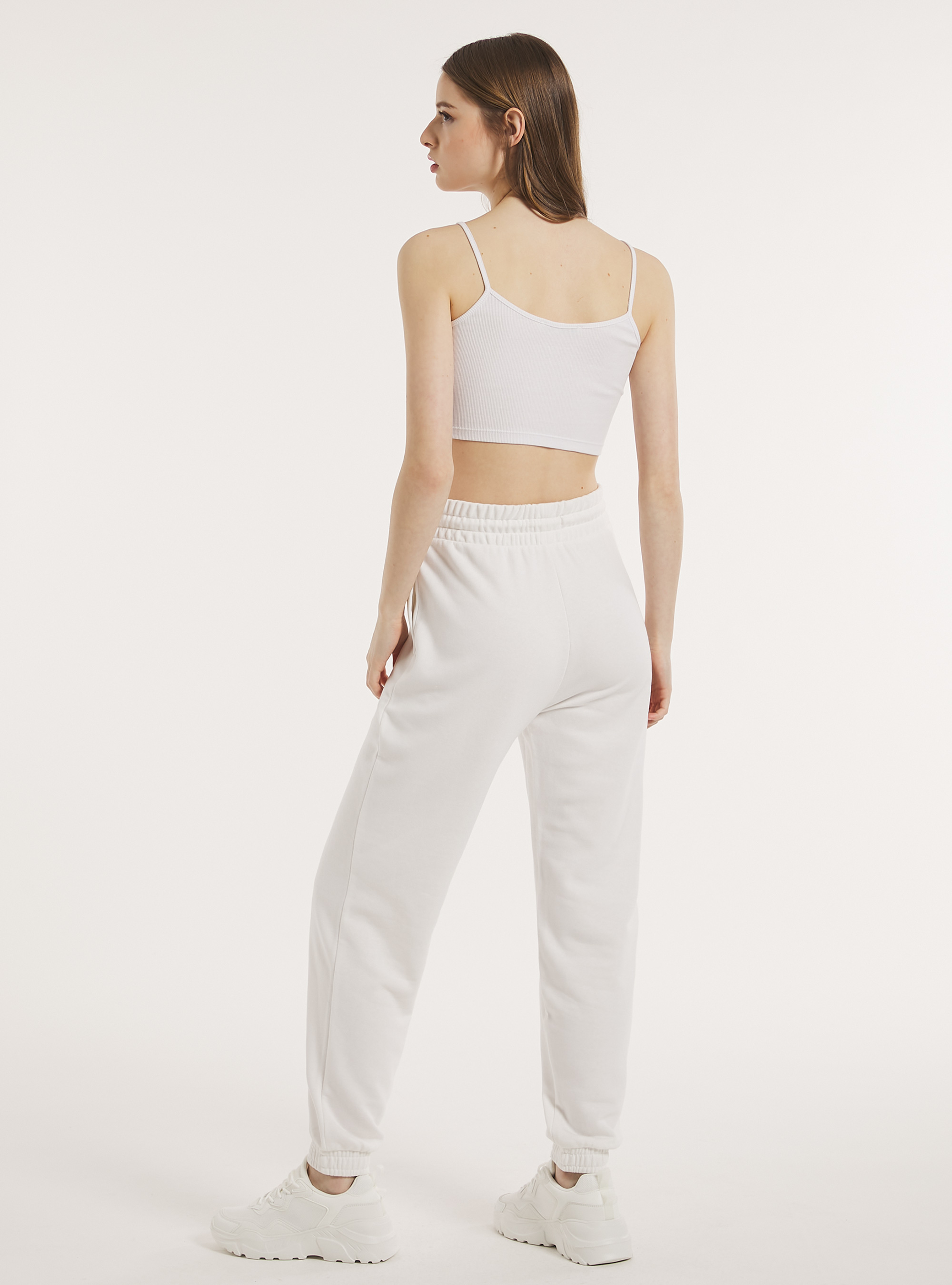 Plush jogger trousers, WH2 WHITE