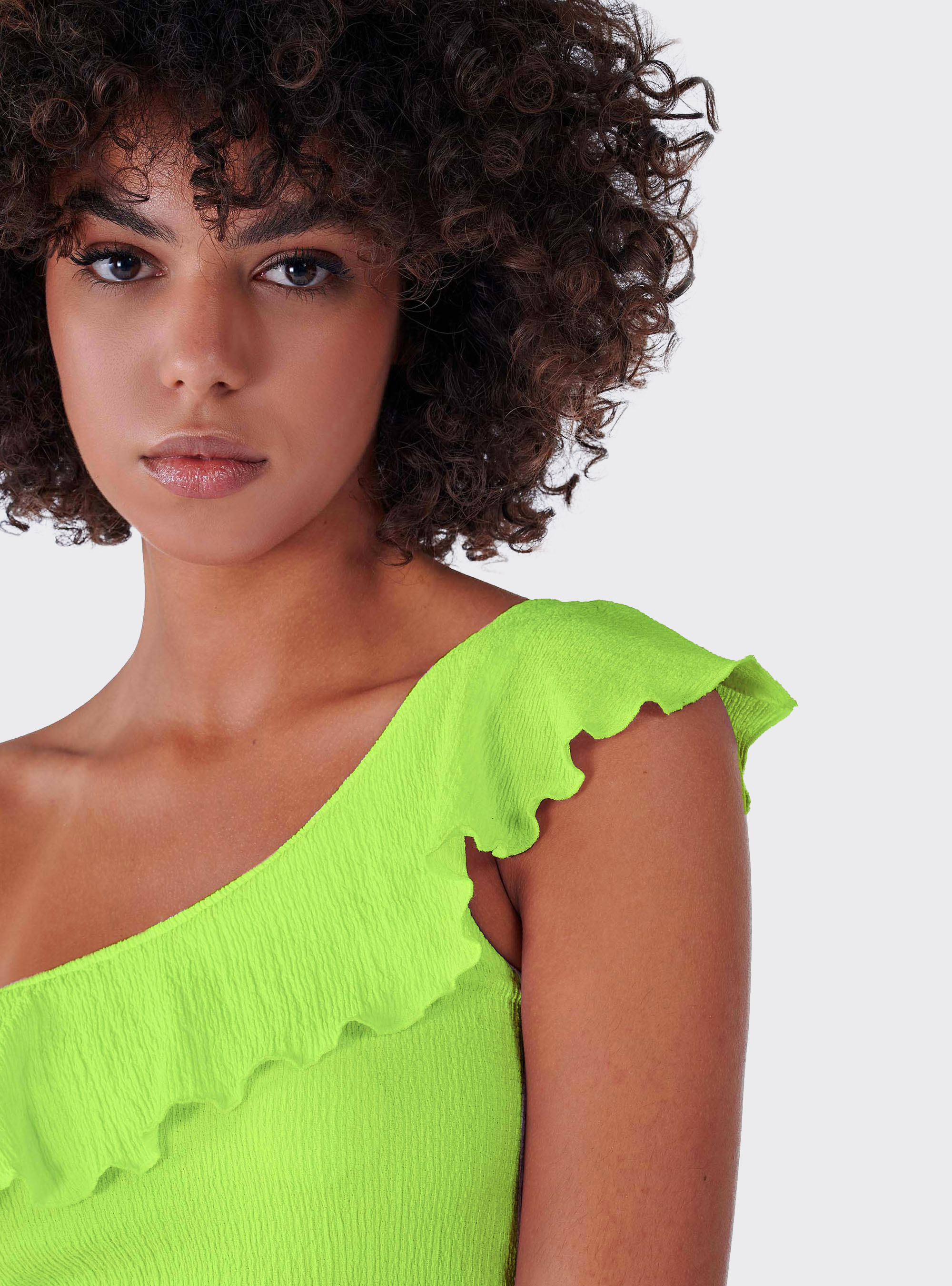 One-shoulder t-shirt, C785 YELLOW