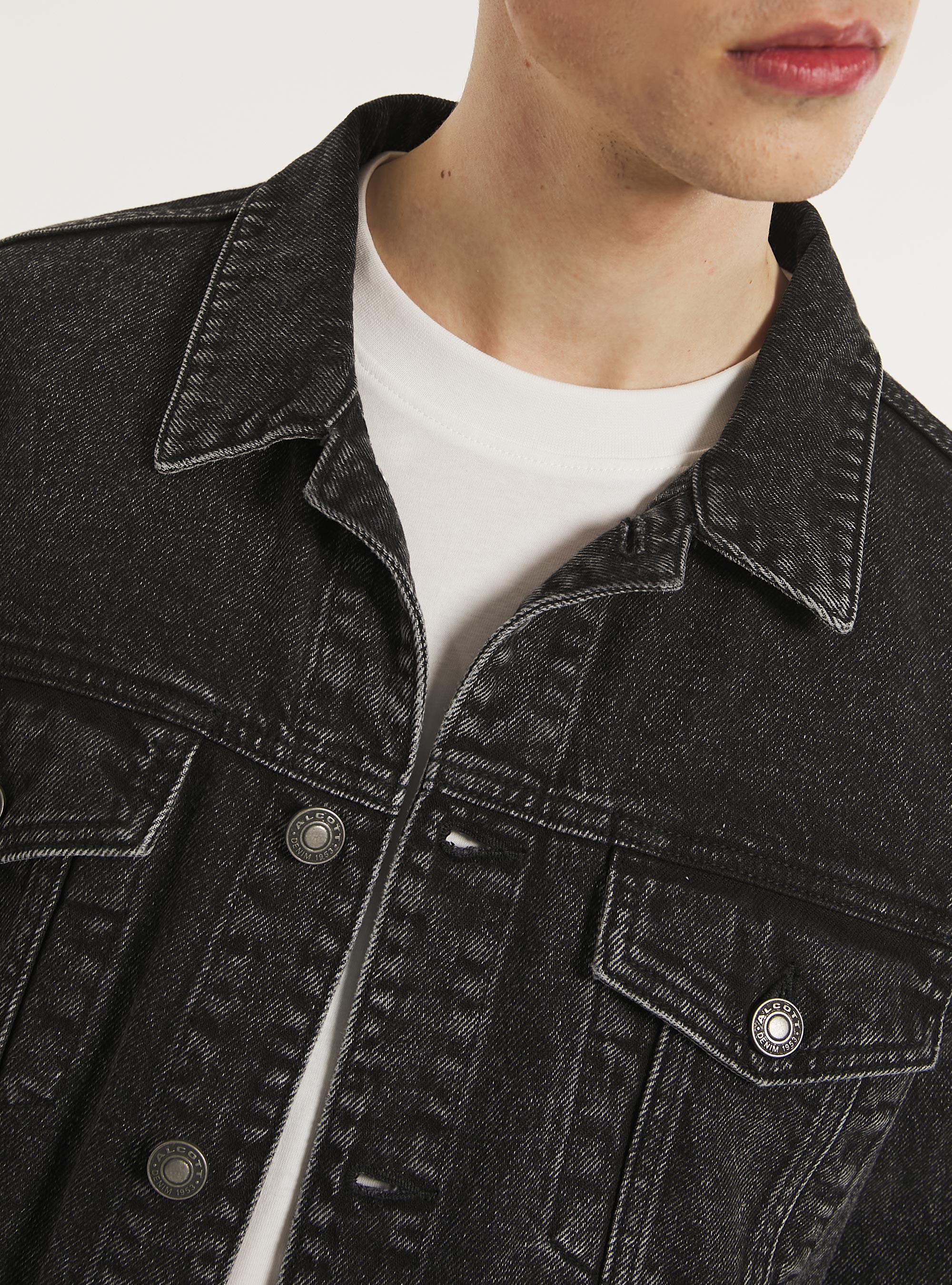 Regular fit denim jacket, D000 BLACK