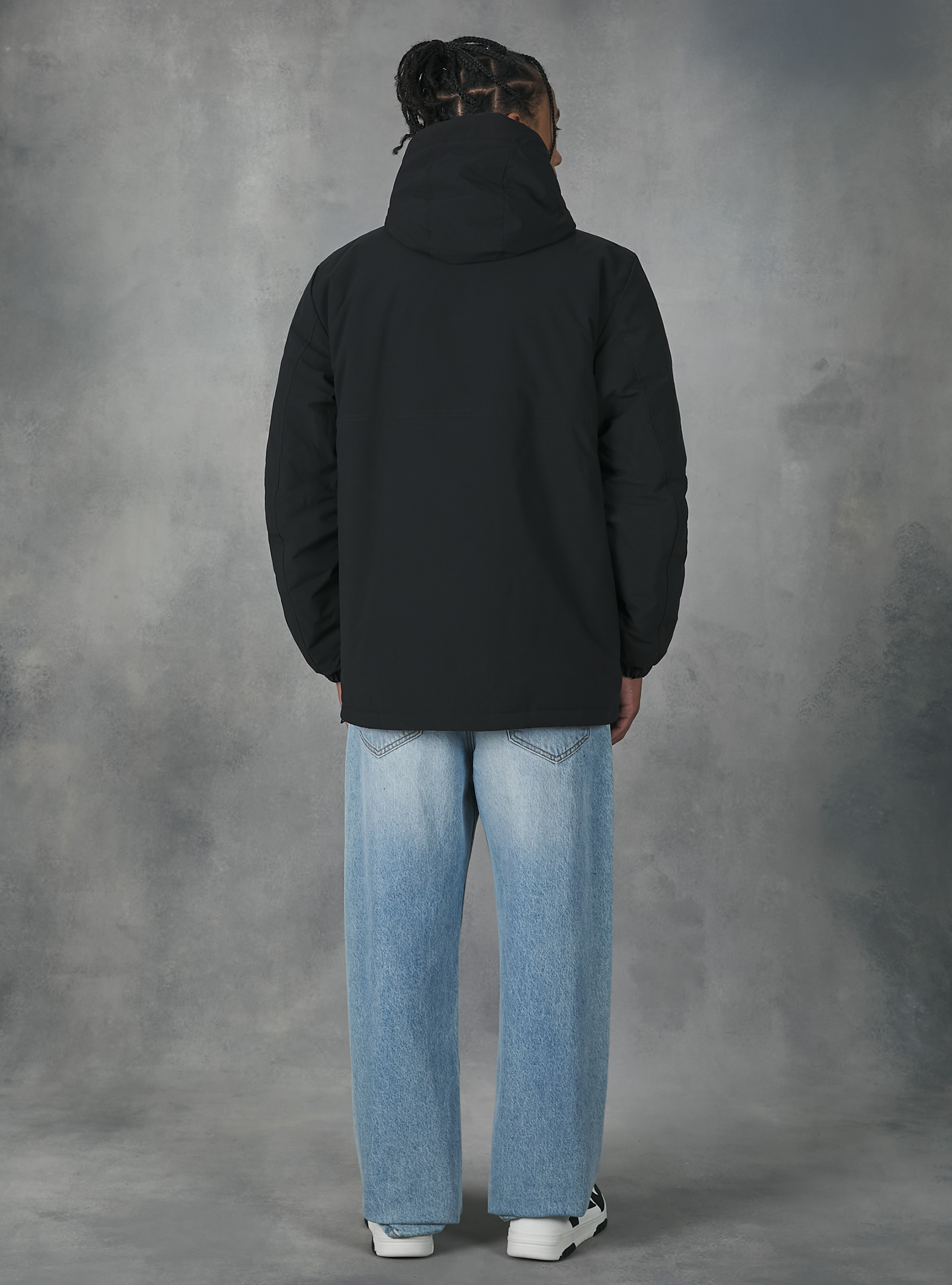 Anorak jacket with recycled padding, BK1 BLACK