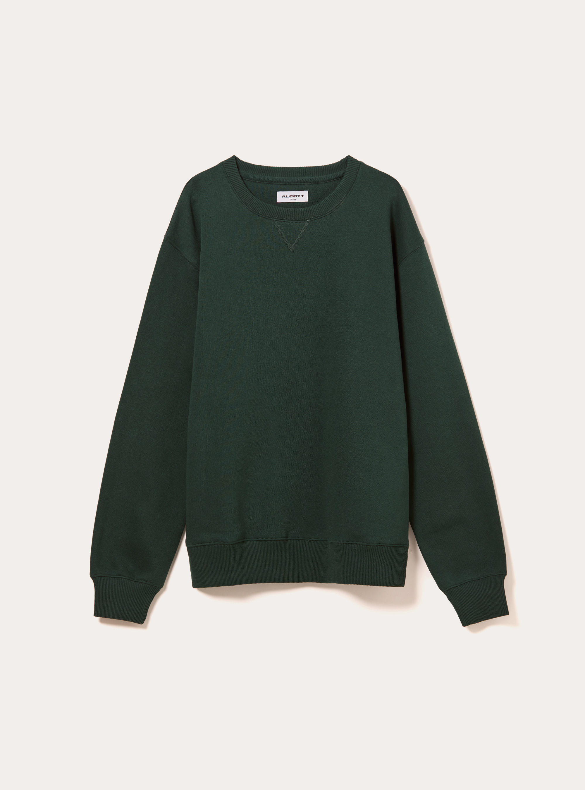 Solid color crew neck sweatshirt, GN1 GREEN DARK