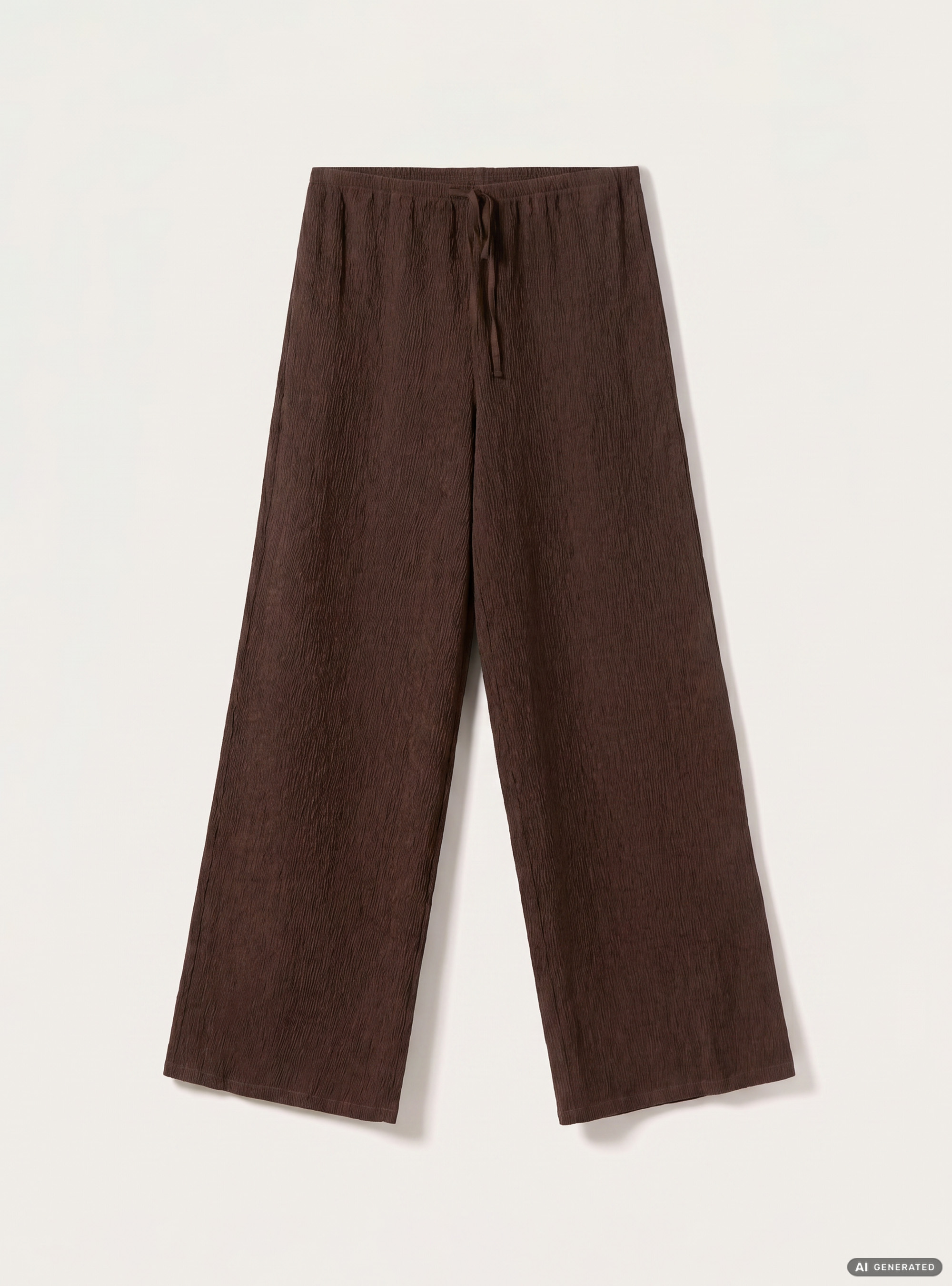 Pantaloni texturizzati, MARRONE SCURO